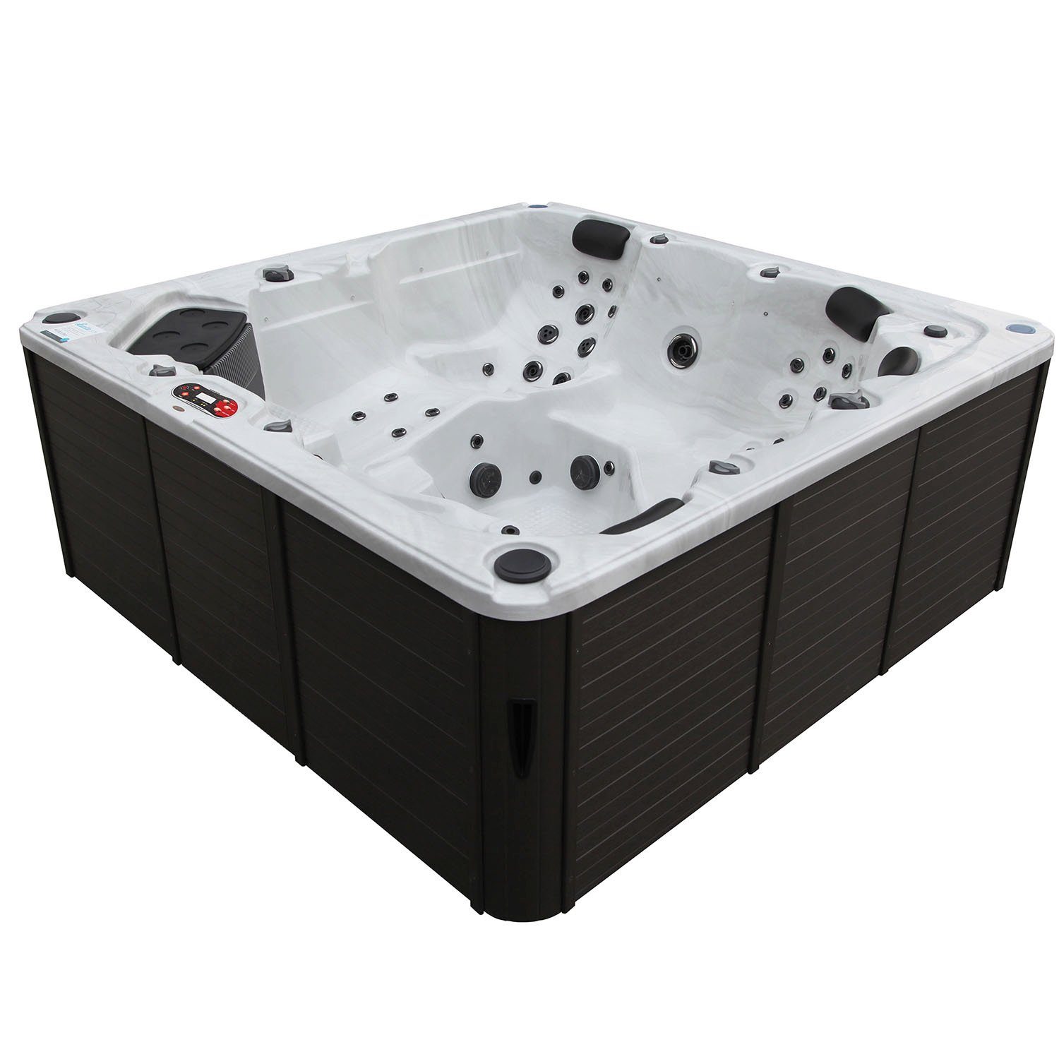 Canadian Spa GmbH Whirlpool Vancouver UV, 227 cm x 227 cm, für 6 Personen, Inkl. Ozon & UV, Audio & RGB LED