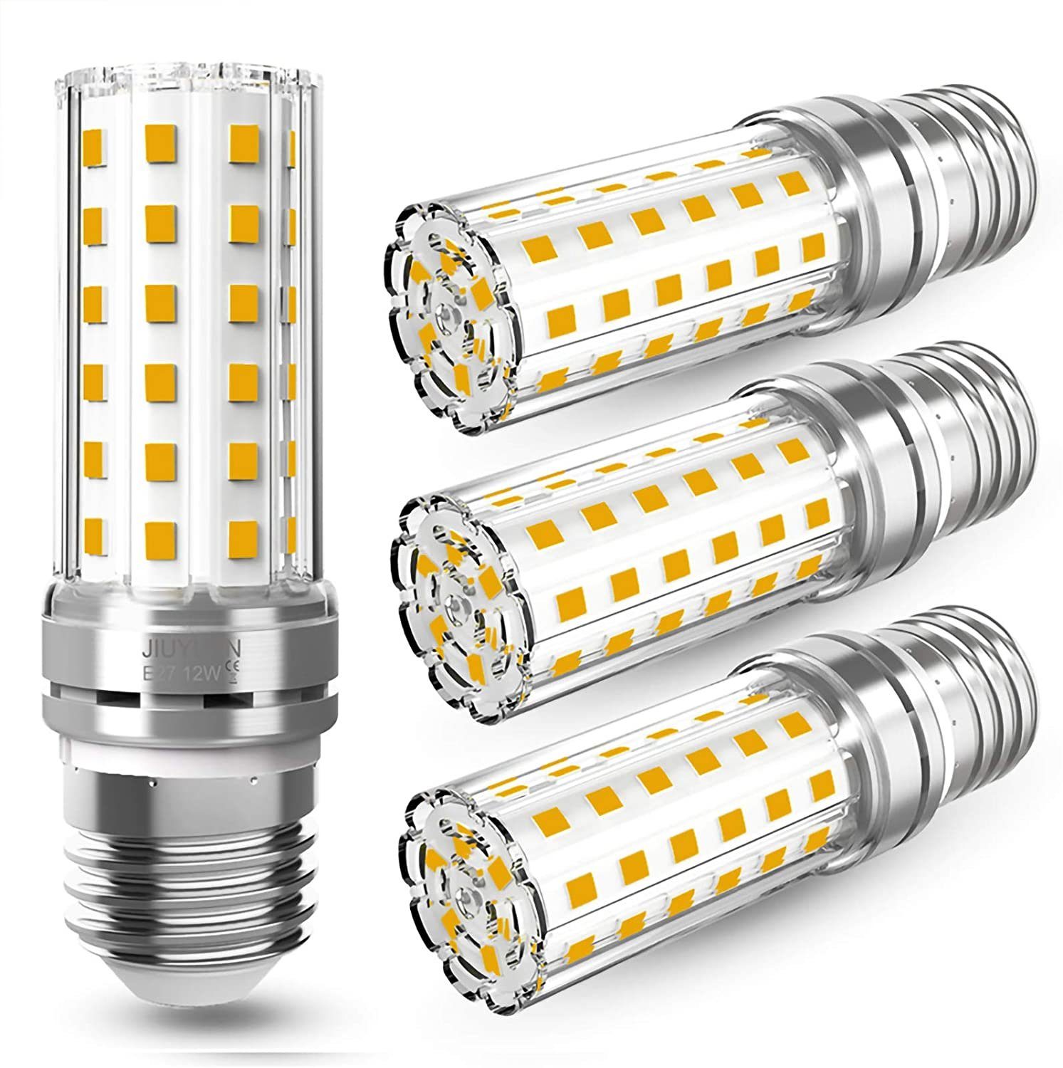 Leway LED Flutlichtstrahler Edison Schraube E27 Maiskolben Led  Energiesparlampe Birnen Led Kerze Licht Glühbirne Nicht - 4er Pack