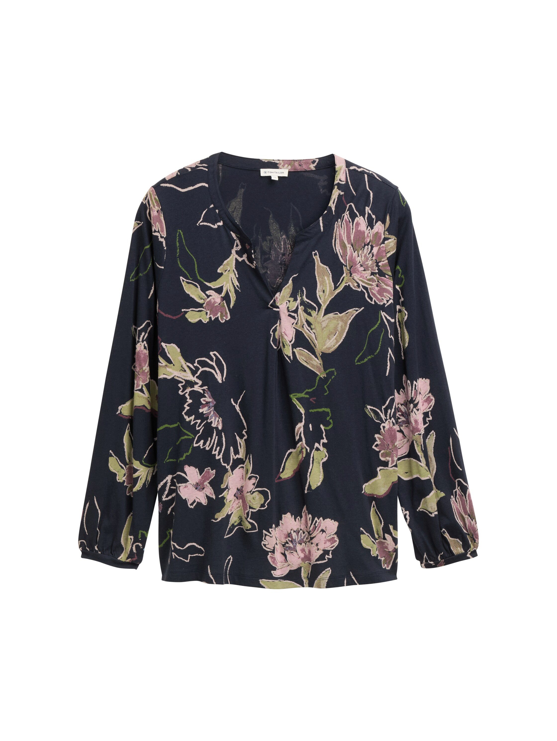 TOM TAILOR PLUS Blusenshirt mit All-Over günstig online kaufen