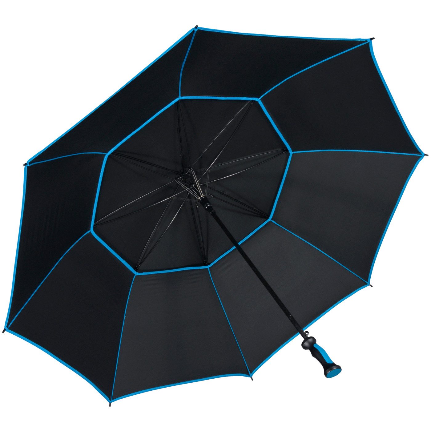 iX-brella Stockregenschirm XXXL 140 cm Durchmesser mit Ventilationsbezug, sehr groß mit Auf-Automatik