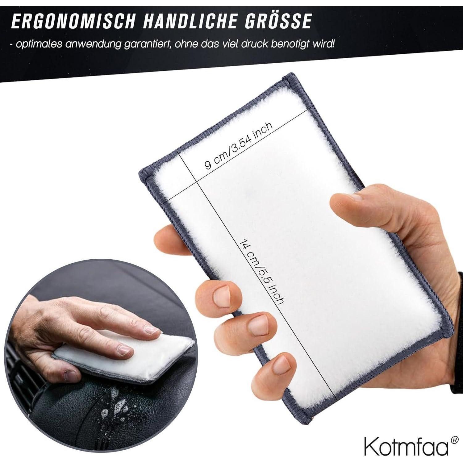 LuxusKollektion Reinigungs-Set Auto Innenraum Reinigungspads Mikrofaser kratzfrei 15x10cm