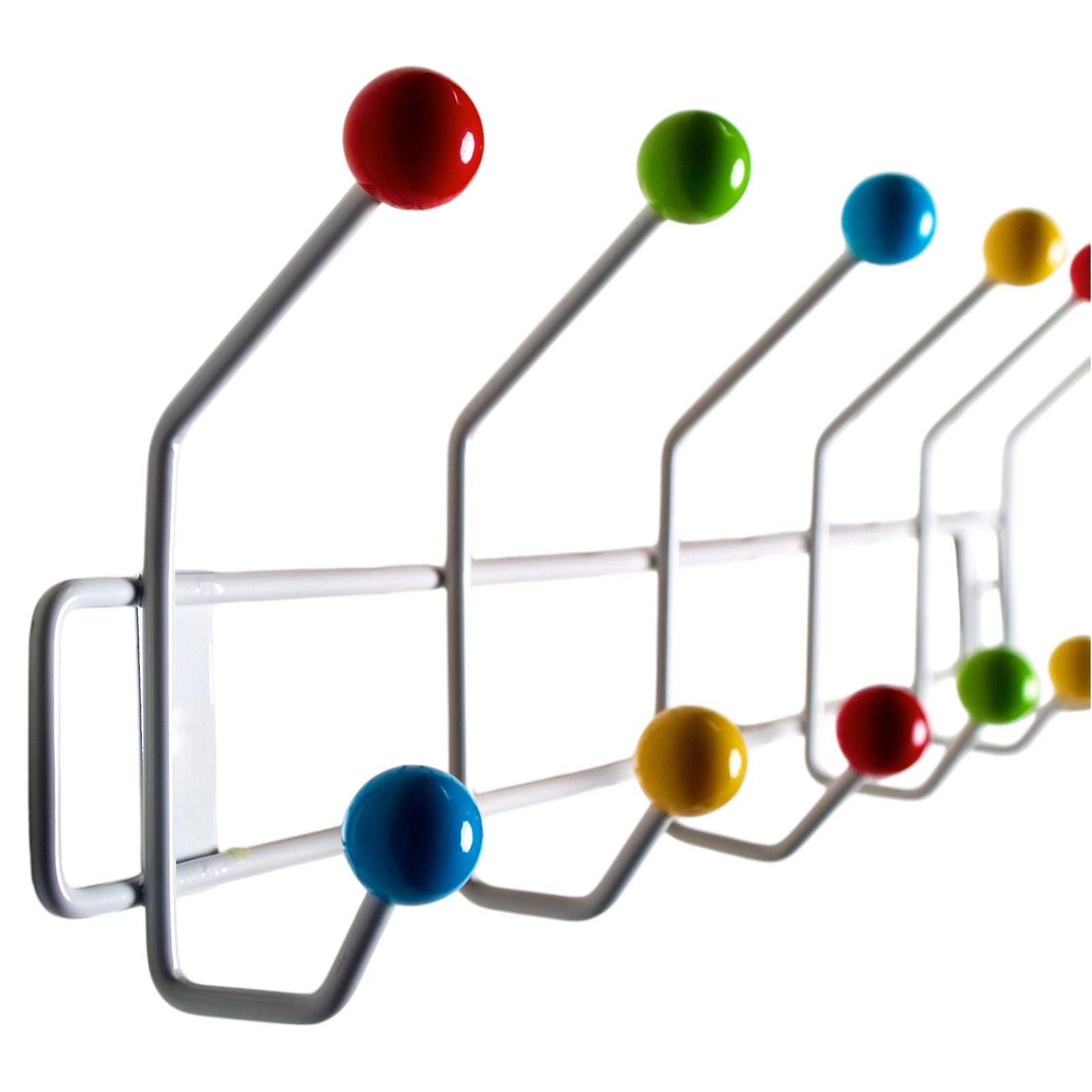 DESIGN DELIGHTS Wandgarderobe Farbenfrohe GARDEROBENLEISTE COLOUR BALL, wei günstig online kaufen