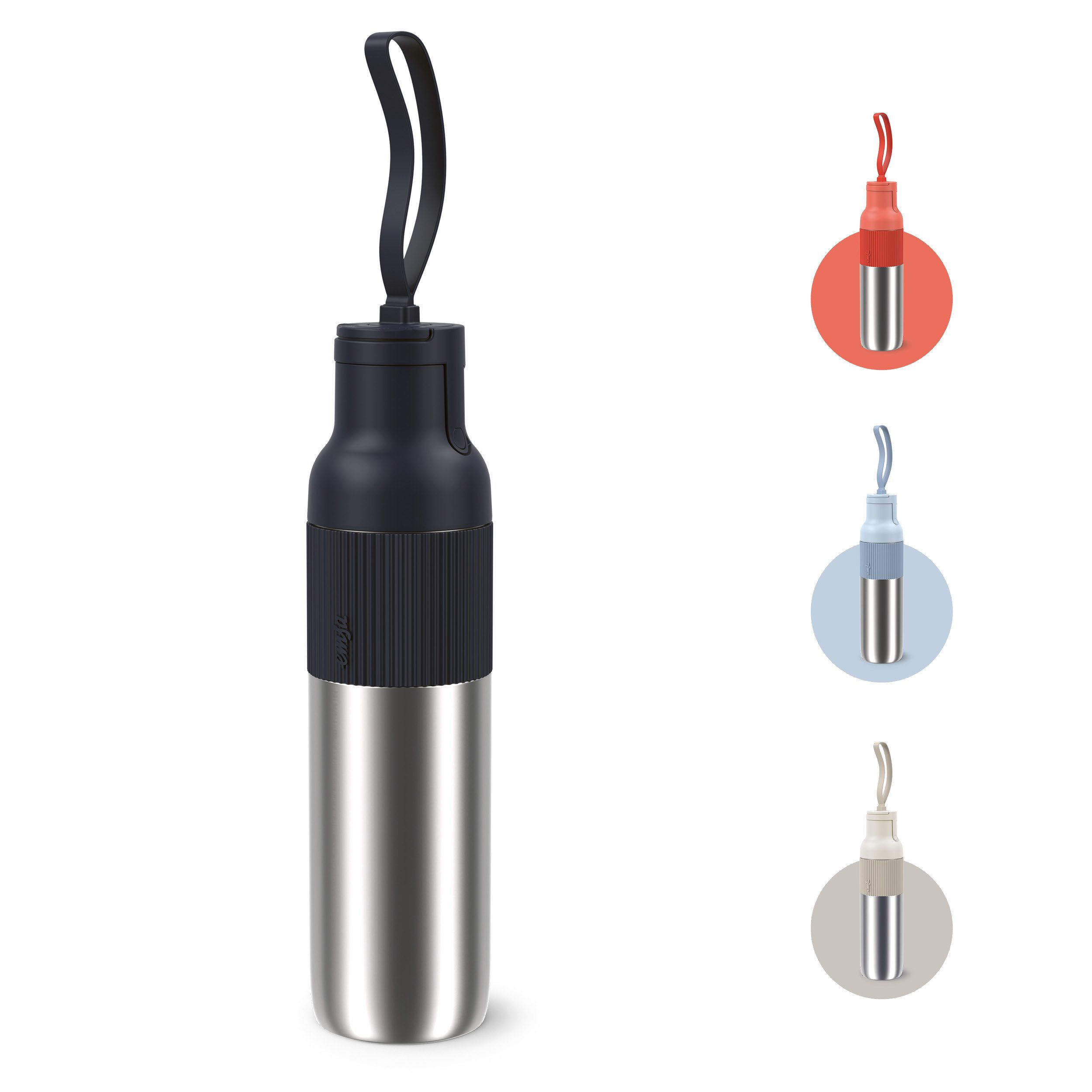 Emsa Isolierflasche beYou Flip, mit Flip-Verschluss und Trageband, 100% dicht, spülmaschinengeeignet