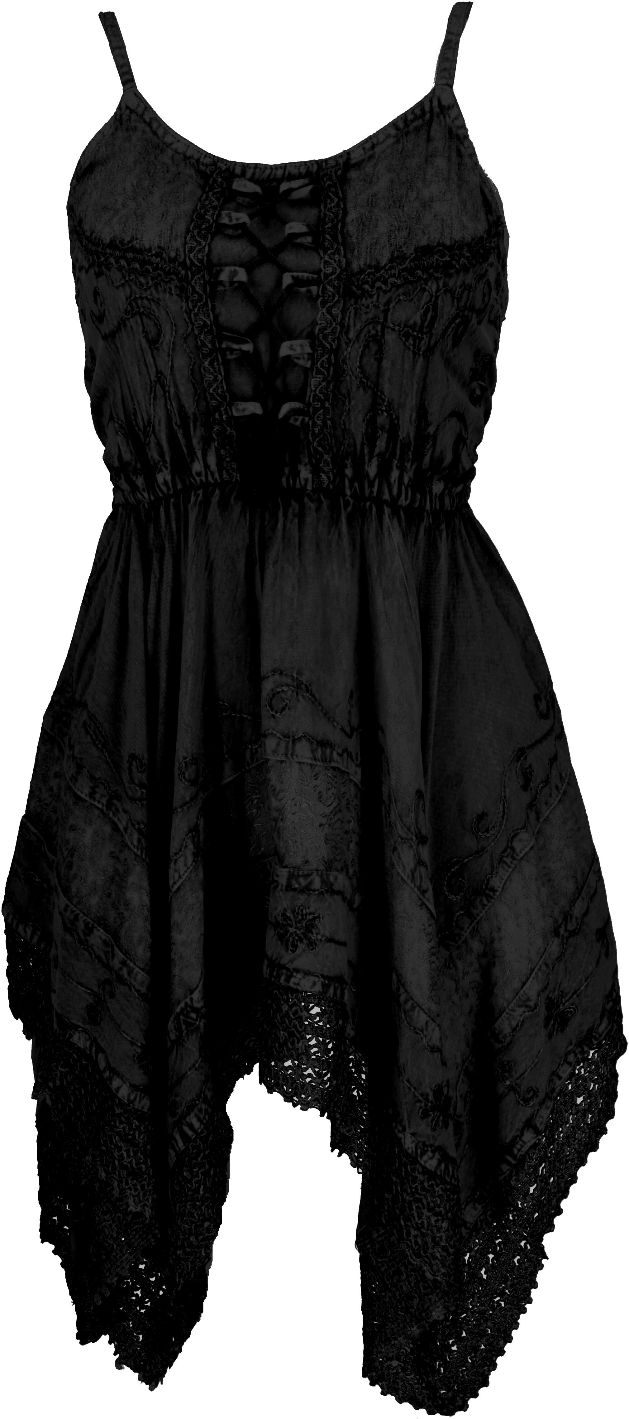 Guru-Shop Midikleid Besticktes indisches Minikleid Boho chic, Zick.. altern günstig online kaufen