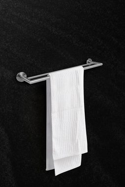 Ambrosya Doppelhandtuchhalter Handtuchhalter aus Edelstahl - Badetuchhalter Handtuchstange, einfache Selbstmontage