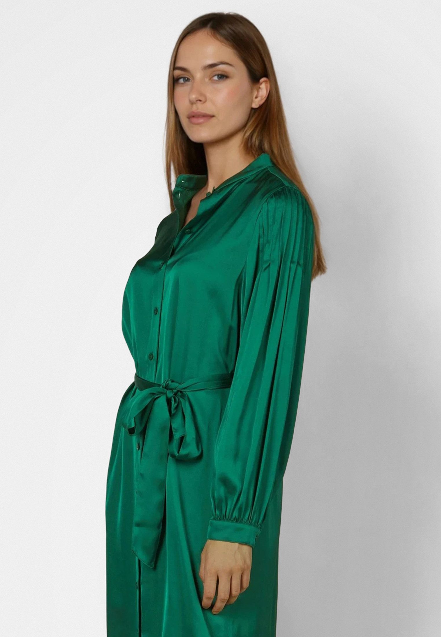 MARC AUREL Midikleid aus leichtem Satin