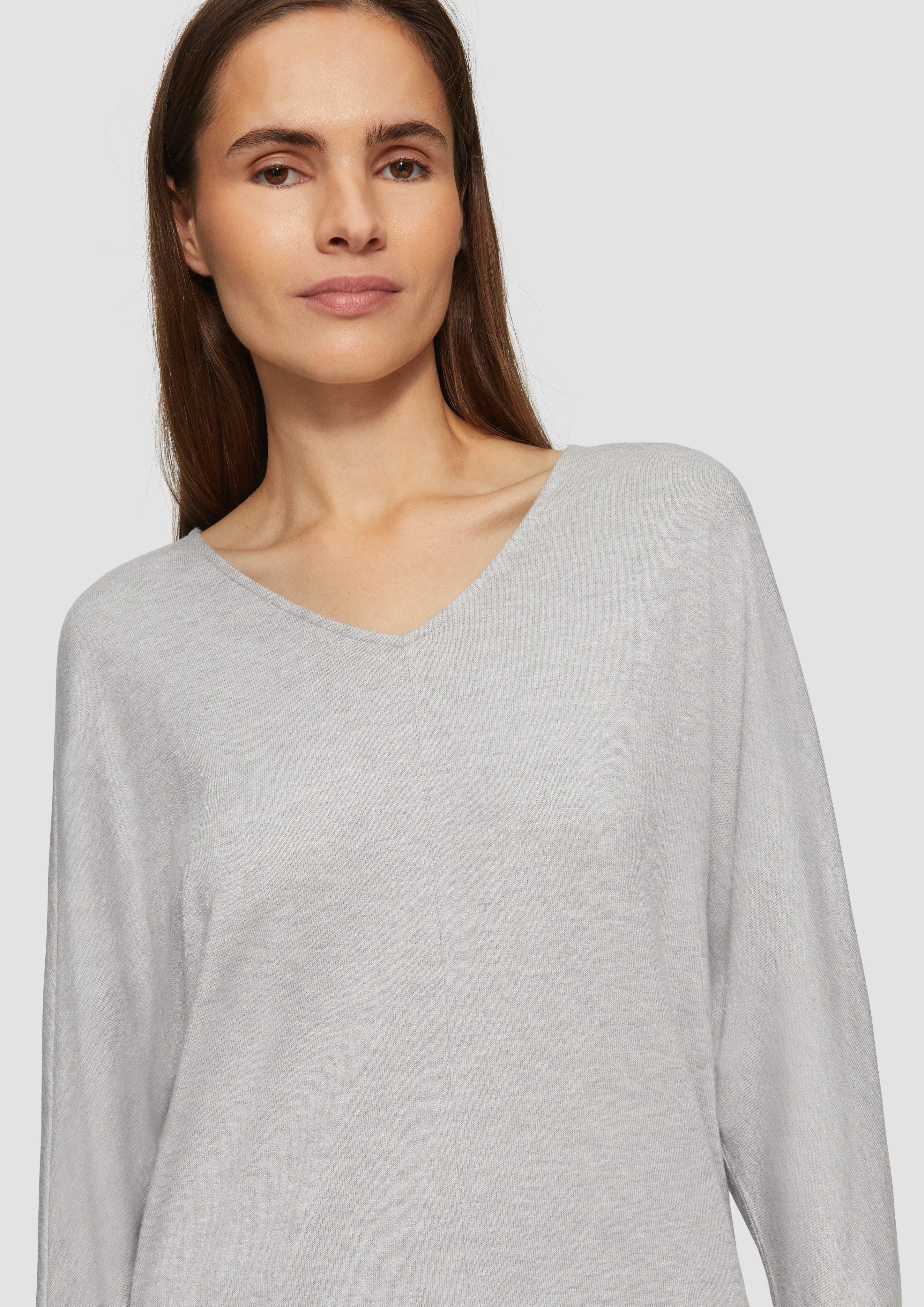 s.Oliver Langarmshirt Langarmshirt mit Fledermausärmeln und günstig online kaufen