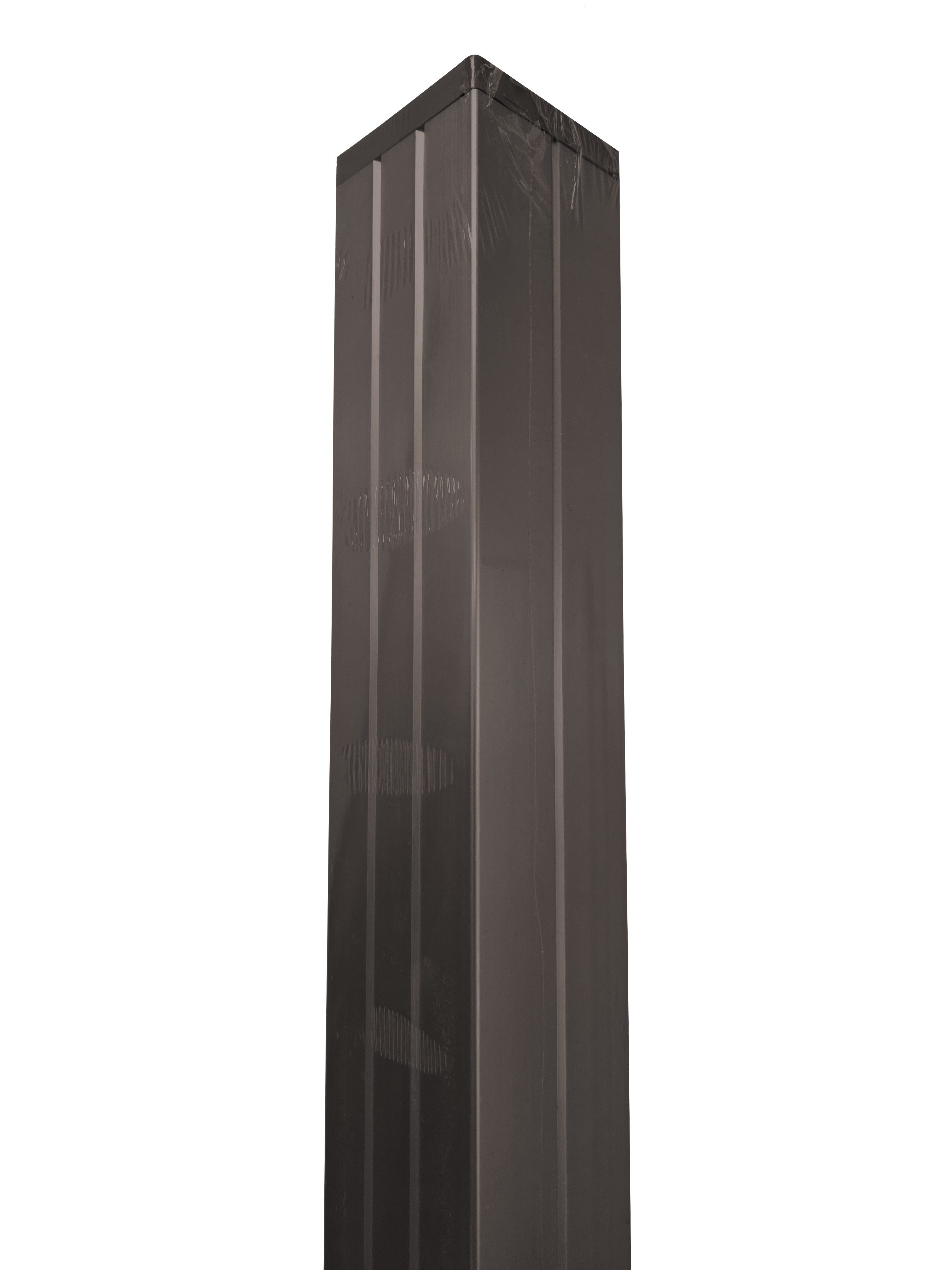 GartenLand Zaunpfosten GartenLand Aluminium Pfosten für Zaunserie Classico, (Set, inkl. Pfostenkappe), 6,8 x 6,8 x 97cm Anthrazit