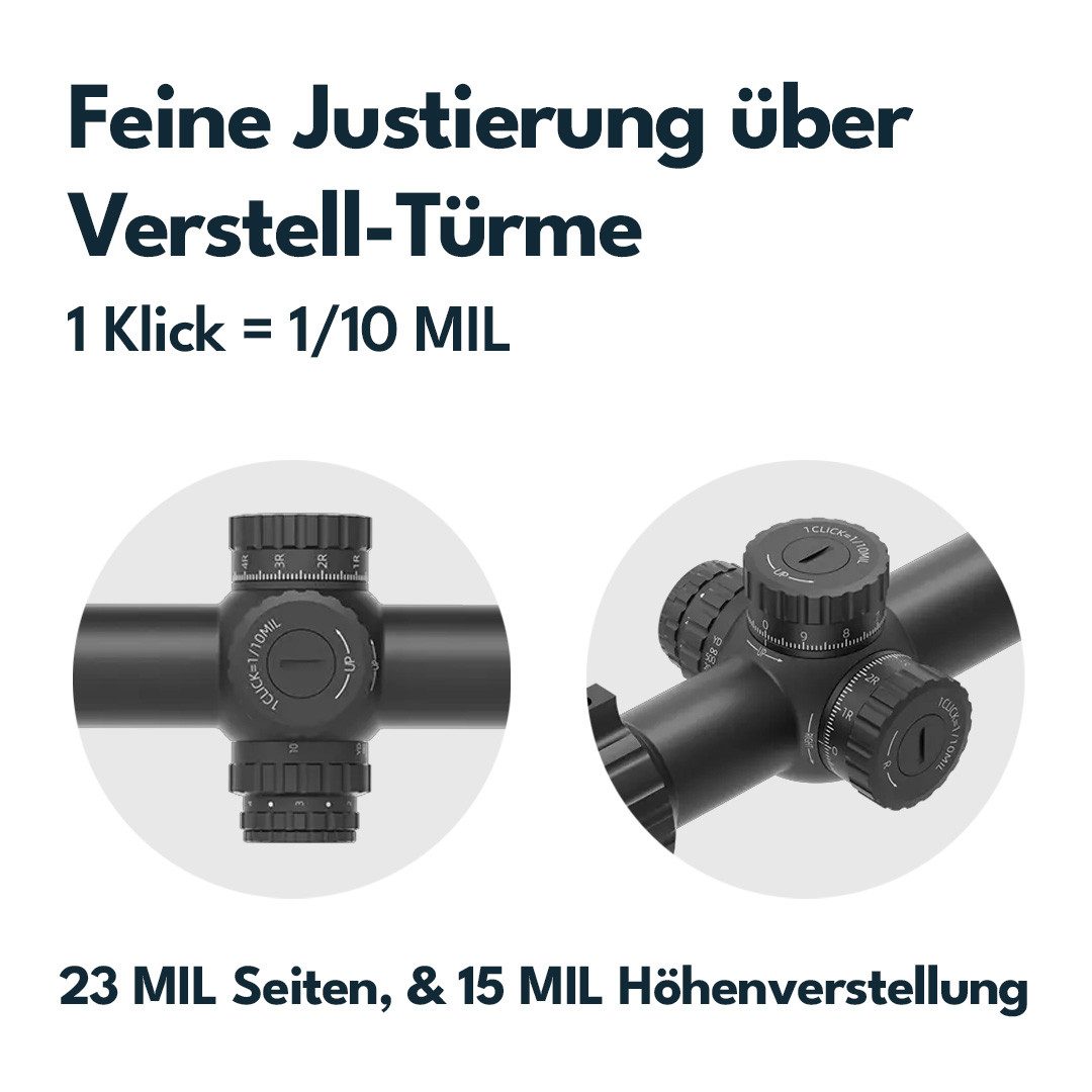 Vector Optics Vector Optics SCFF-46 Taurus 6-24x50 HD MIL Zielfernrohr (Ideal für Jagd, Sport und Airsoft)
