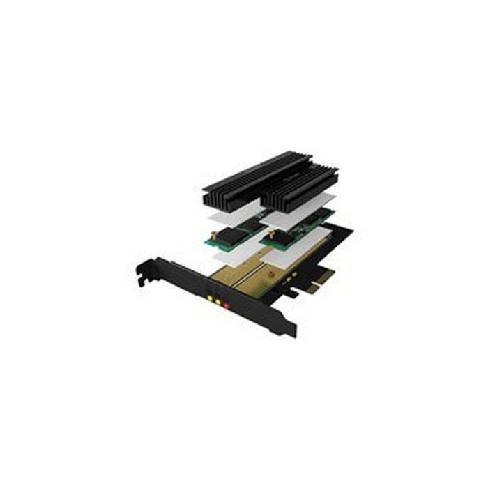 Raidsonic ICY BOX PCI-E Karte für 2x M.2 SSDs USB-Adapter