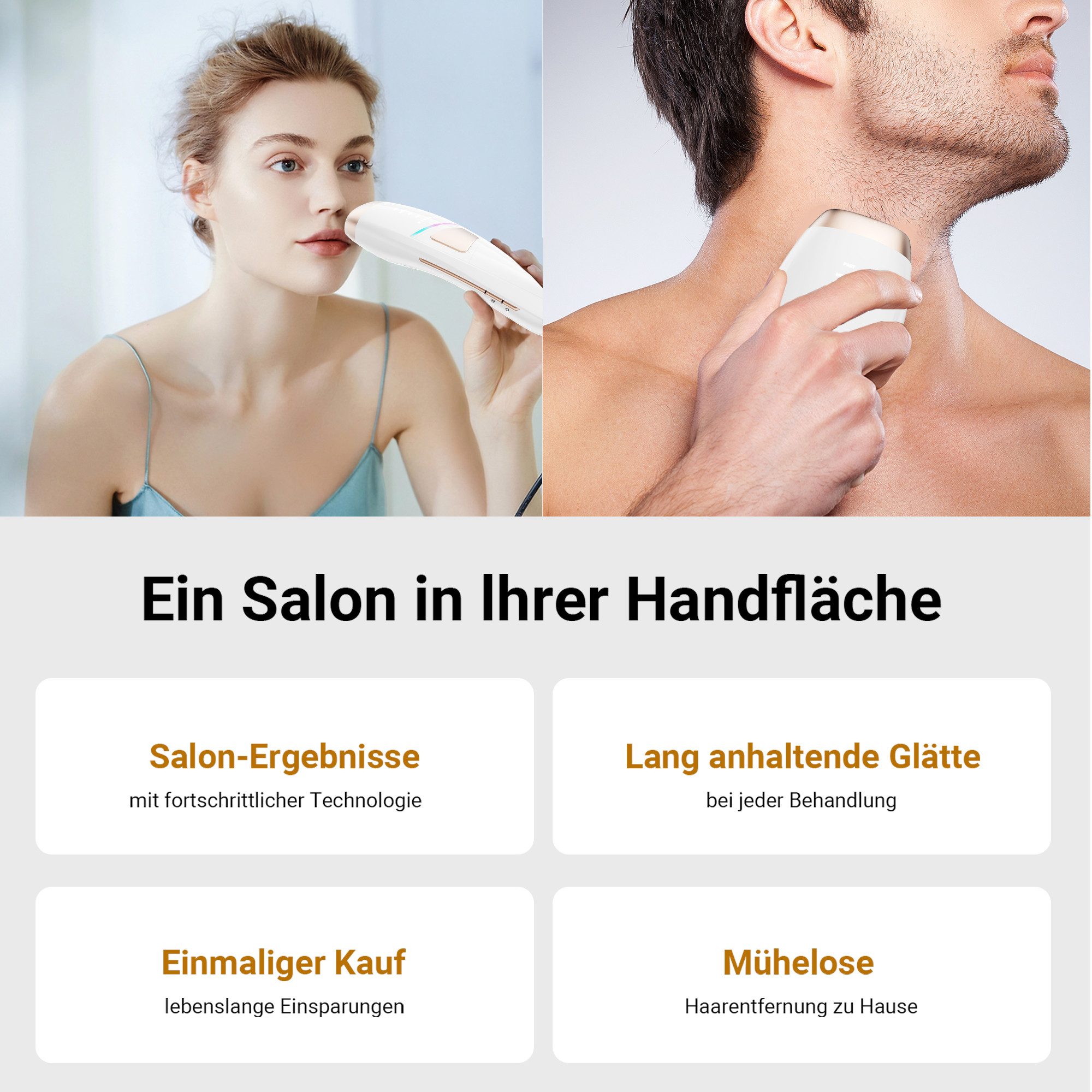 OYLCDI Haarentfernungsgerät IPL-Haarentferner, Laser Haarentfernung Zuhause, 999,999 Lichtimpulse, Laser Haarentfernung Zuhause Dauerhafte Schmerzlos Haarentfernung, für Lippenhaare, Gesicht, Achsel, Bikinizone und Körper-Aufgerüstet