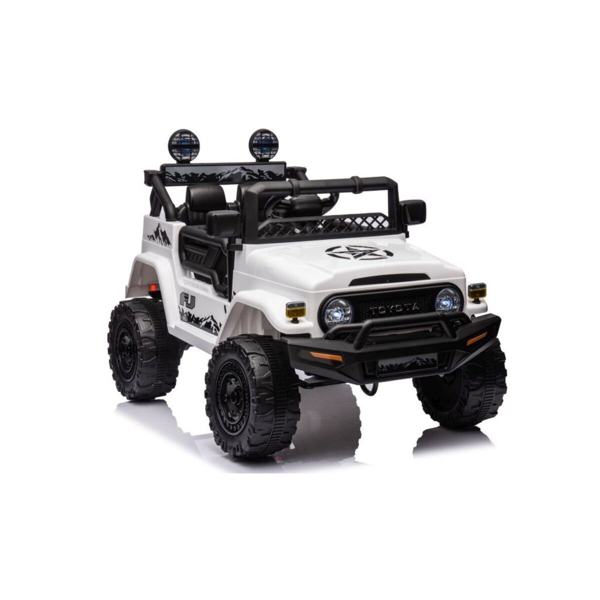 Wisam Elektro-Kinderauto Elektro Auto Batterieauto Toyota FJ Weiß 4x4