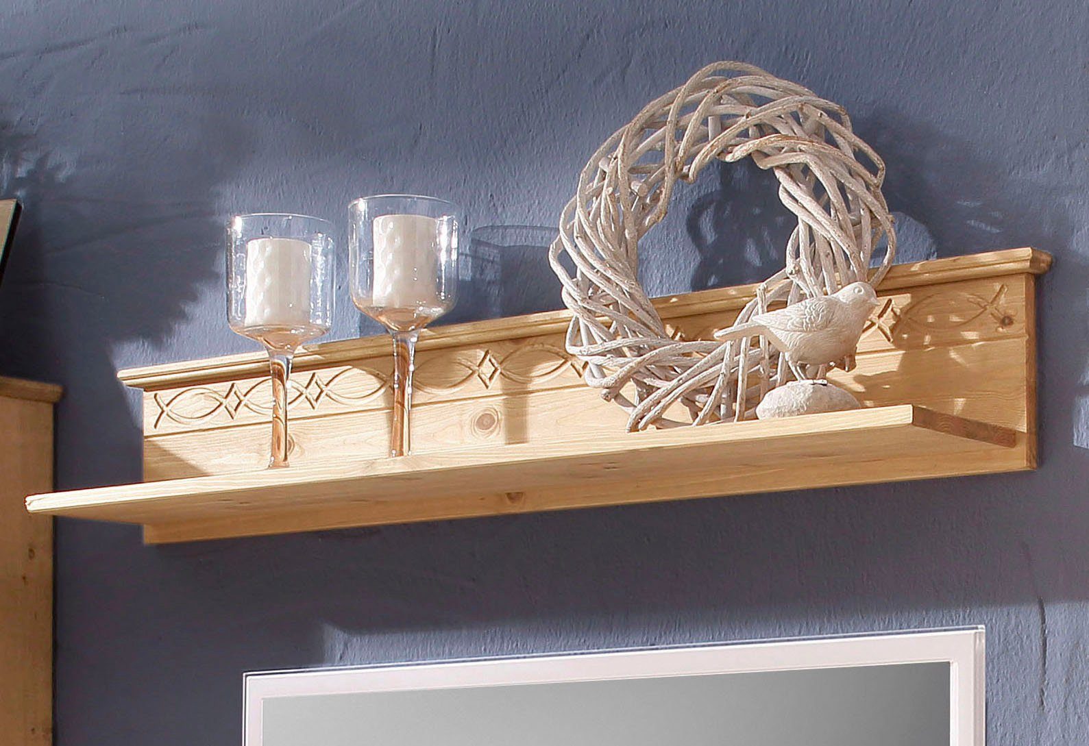 Home affaire Wandregal Indra, aus massiver Kiefer, 120 cm breit günstig online kaufen