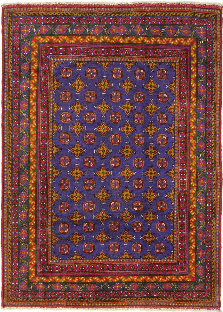 Orientteppich Afghan Akhche 176x242 Handgeknüpfter Orientteppich, Nain Trading, rechteckig, Höhe: 6 mm
