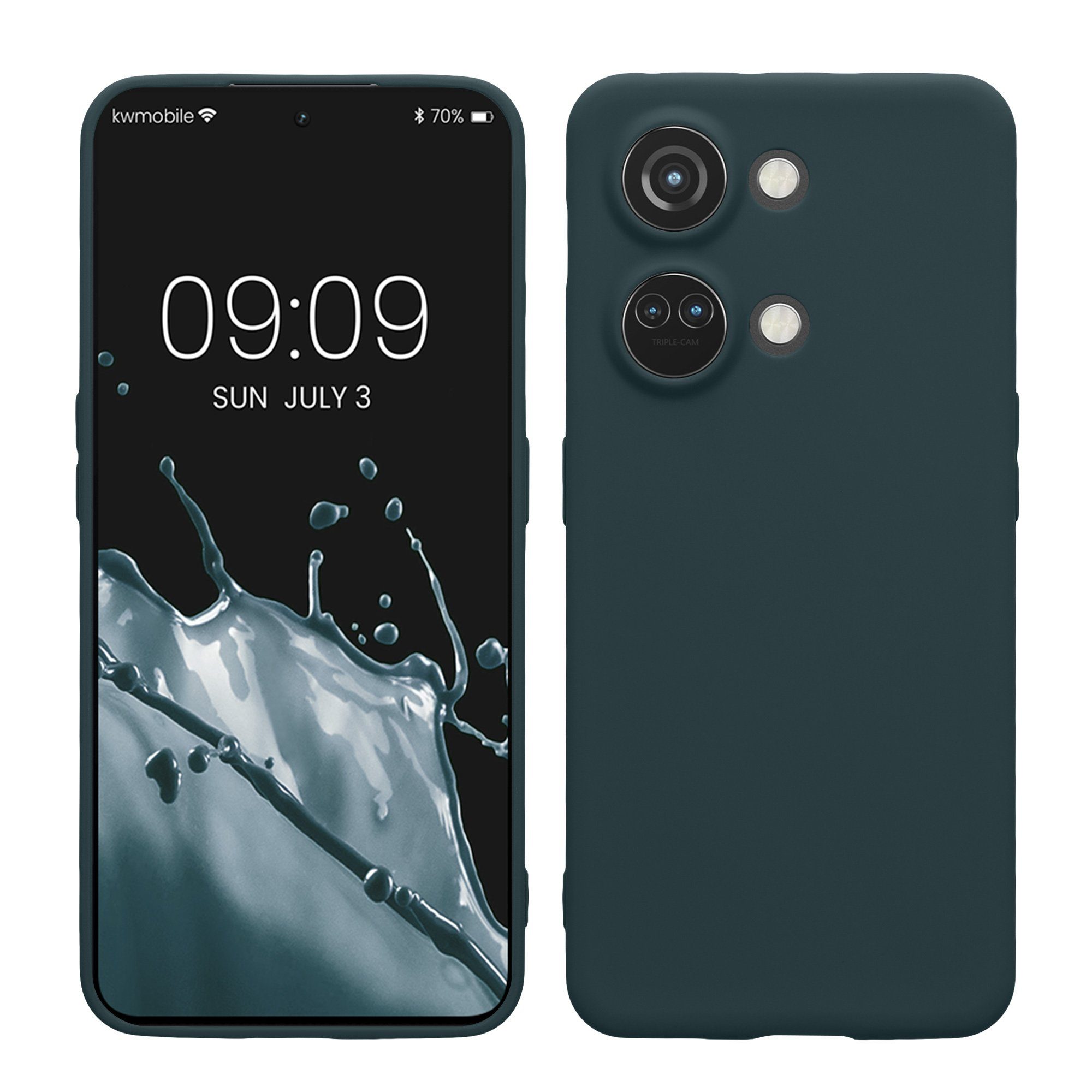 kwmobile Handyhülle Handyhülle für OnePlus Nord 3 5G Hülle, Weiches Handy Silikon Case - Schutzhülle Cover