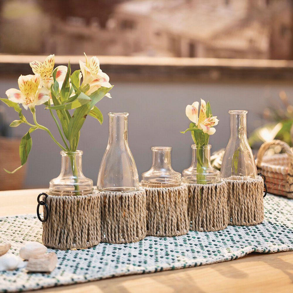 Home-trends24.de Dekovase Boho Dekovase Vase Vasenset Glasvasen Deko Natur günstig online kaufen