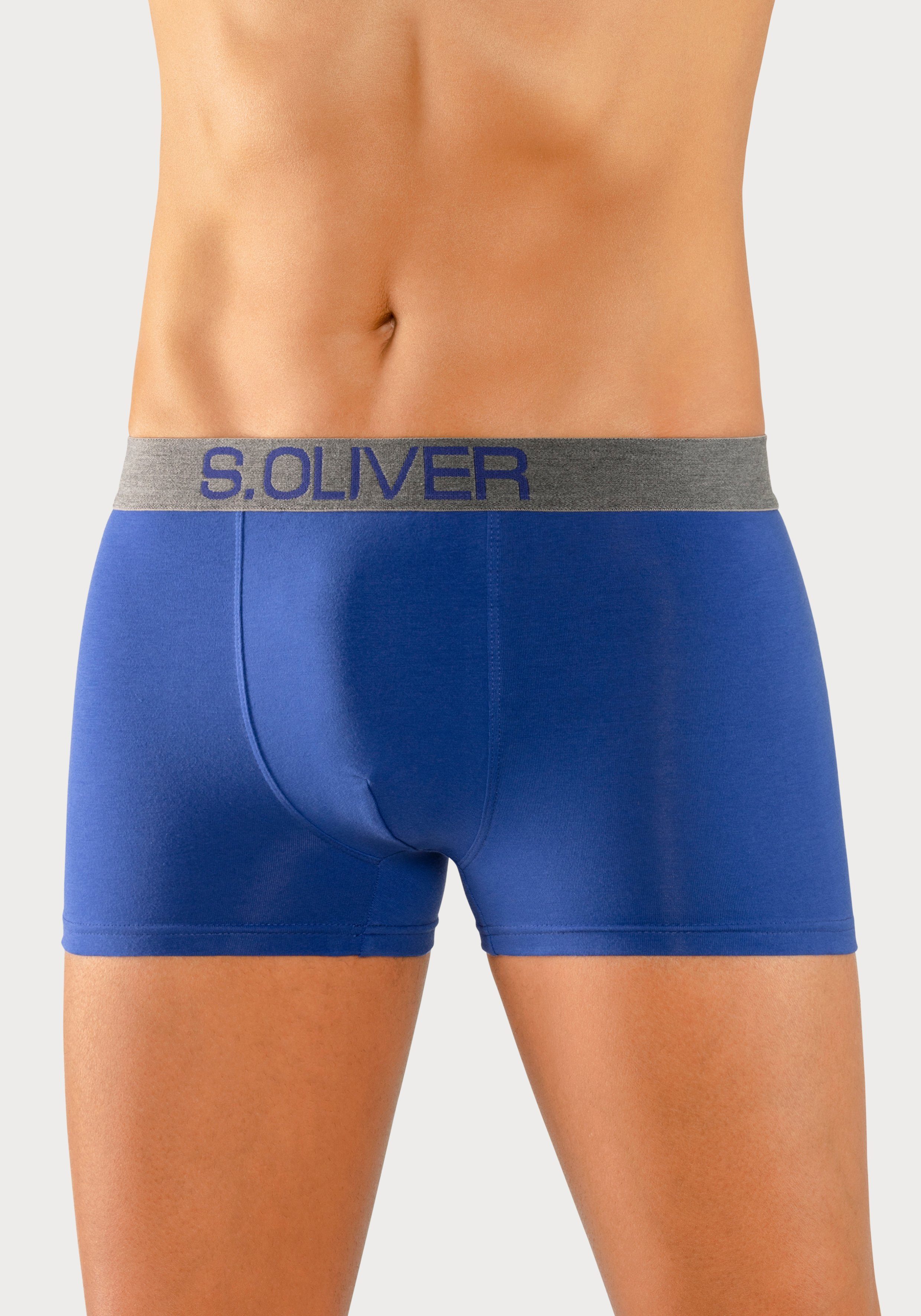 s.Oliver Boxer Boxershorts für Herren (Packung, 4-St) mit kontrastfarbenem Webbund – Bild 4 von 5