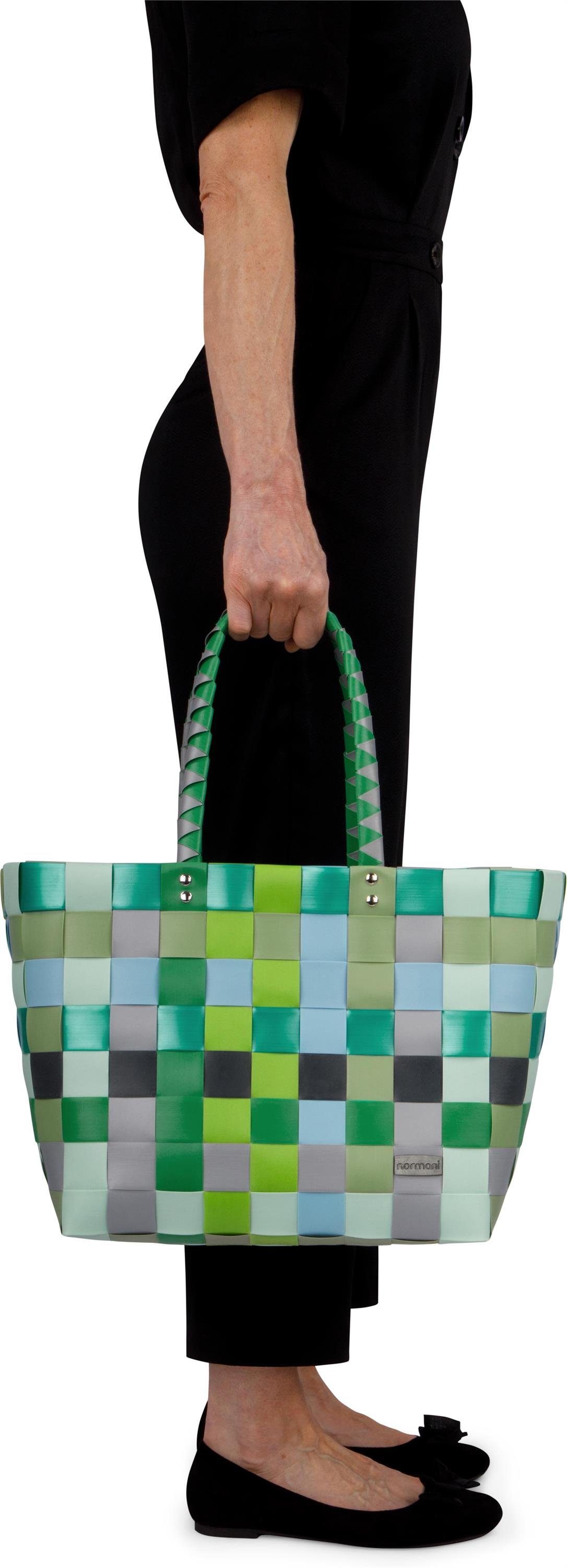 normani Einkaufskorb Einkaufskorb Einkaufstasche aus Kunststoff, 20 l, Flechtkorb aus pflegeleichtem Material