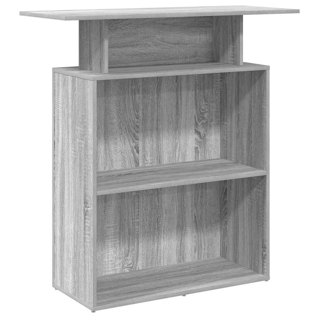 vidaXL Schreibtisch Empfangstheke Grau Sonoma 100x40x104 cm Holzwerkstoff