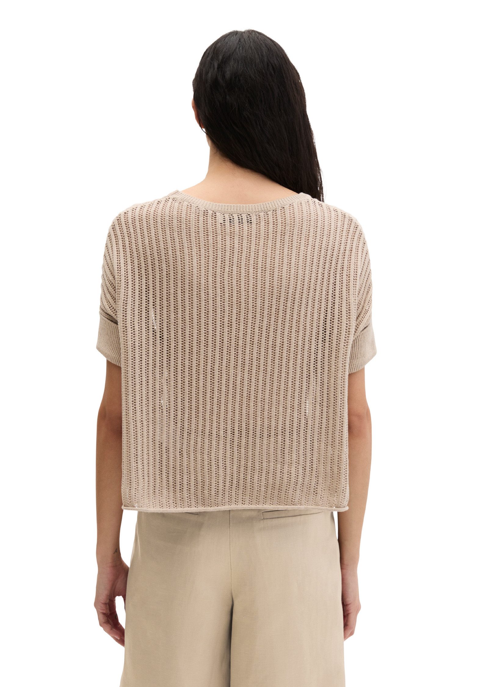 Marc O'Polo Strickpullover aus Organic Cotton-Leinen-Mix