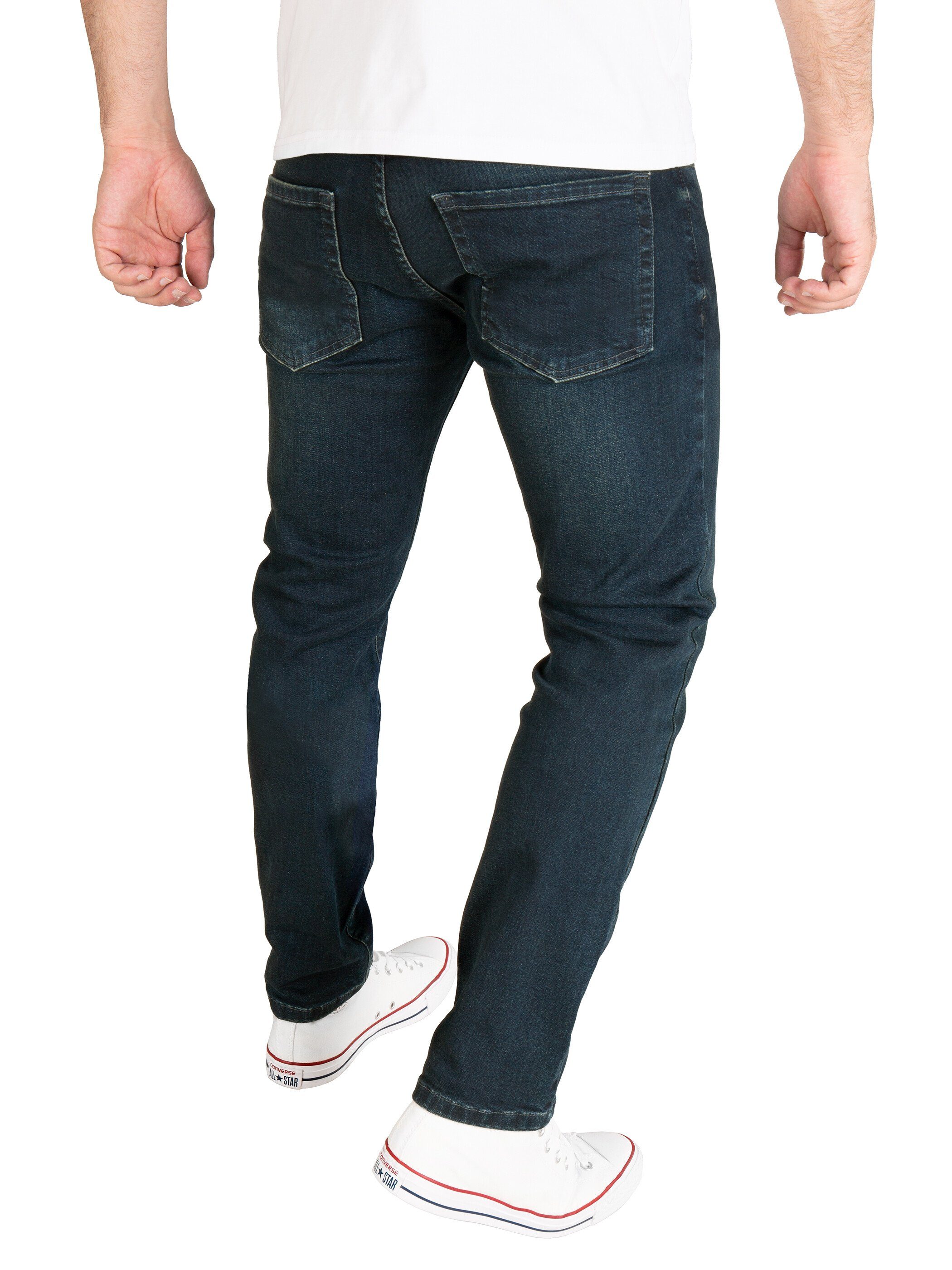 Yazubi Slim-fit-Jeans Akon Herren Stretch Jeans (Dark mit 194020) Blau Fit Jeanshose Slim modernen Sapphire