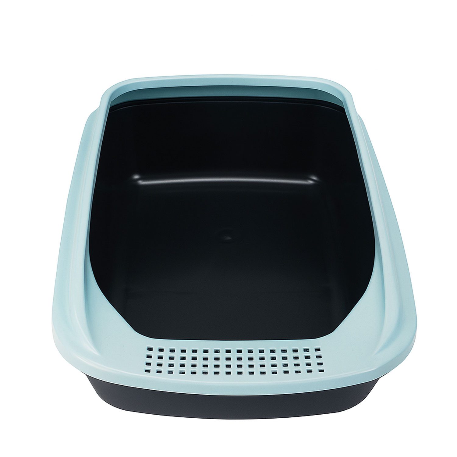 Jungengel Katzentoilette Set mit Rand & Zubehör – Schaufel, Näpfe, Halsband Katzenstreu-WC, Hygienische Katzentoilette, leicht zu reinigen, in Mint oder Lila