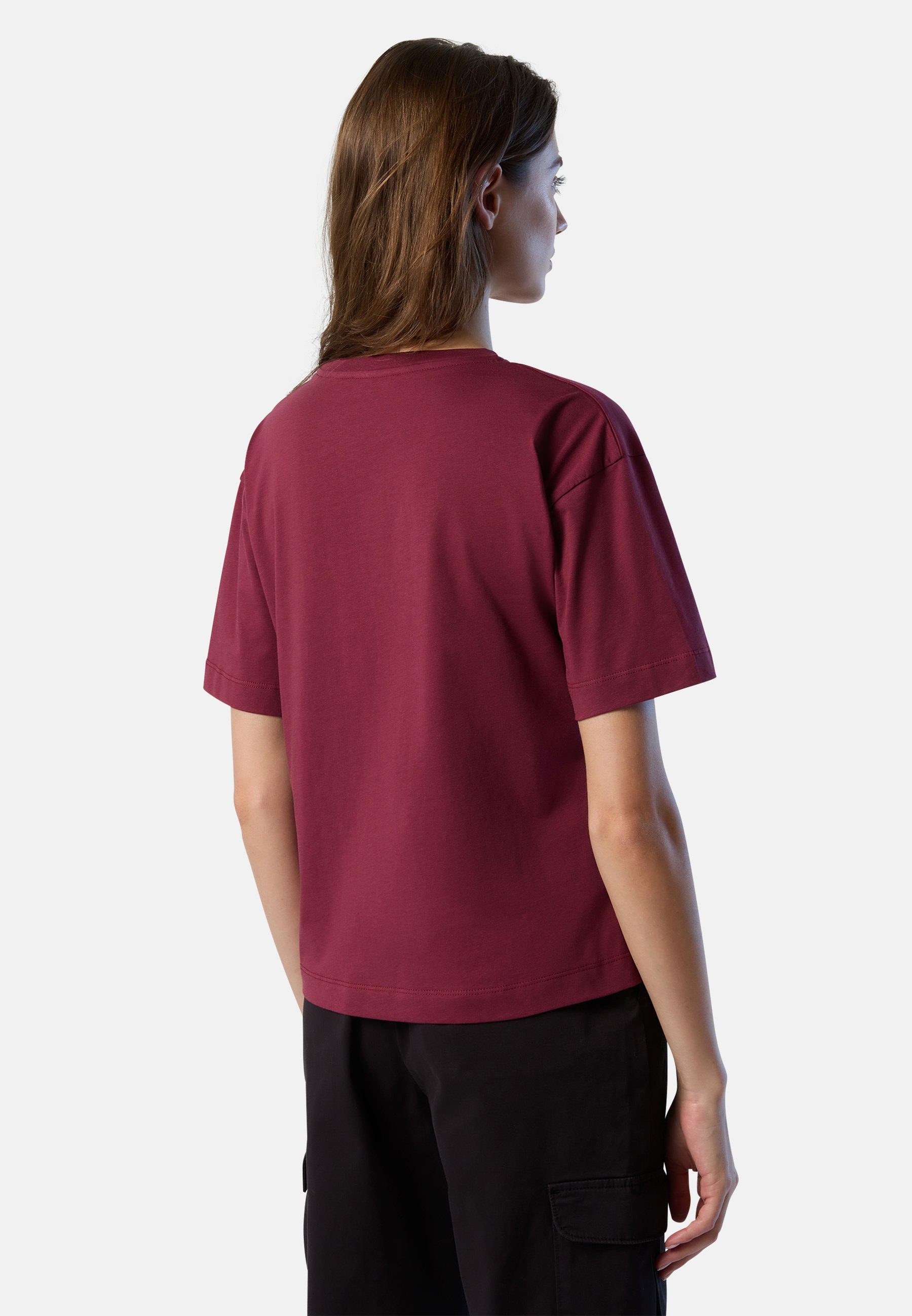 North Sails burgunder Design mit T-Shirt Slogan-Print klassischem T-Shirt mit