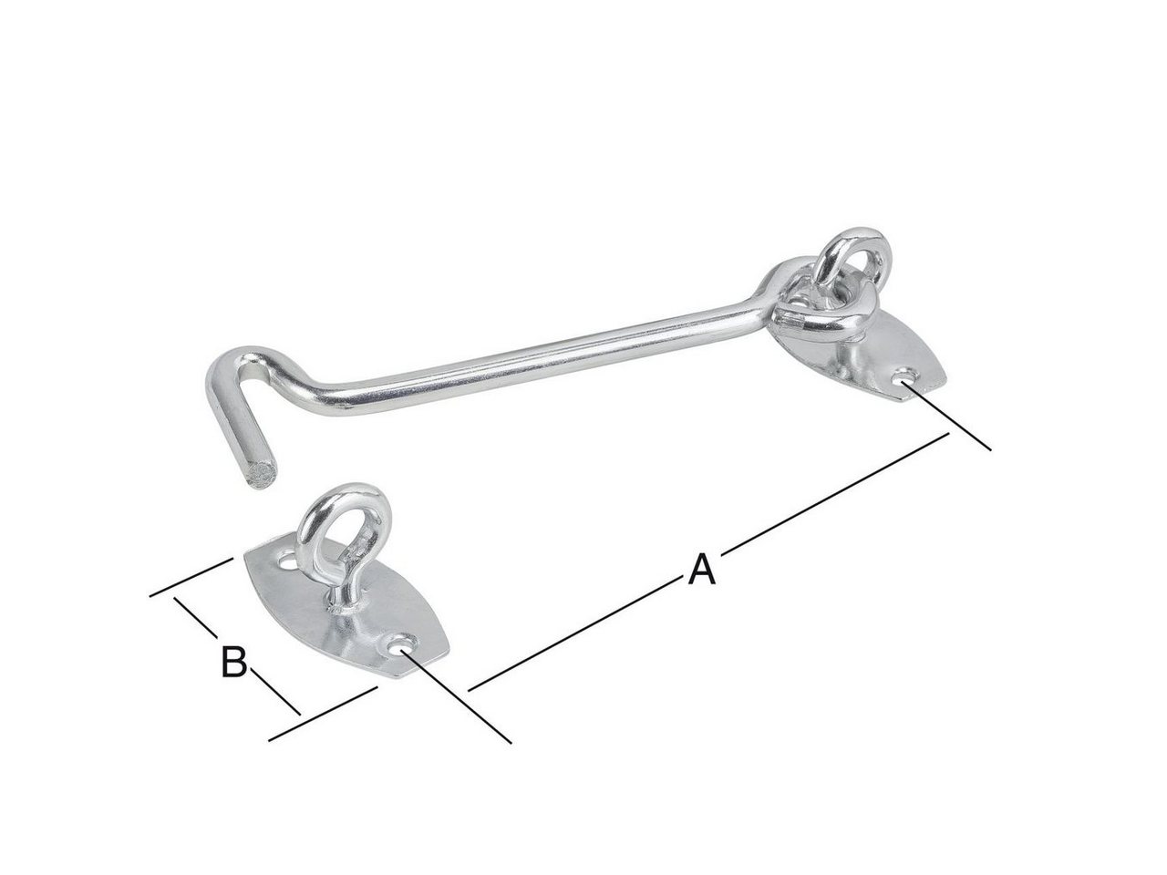 Thumbnail - Vormann Schraubhaken Vormann Sturmhaken verzinkt 120 x 43 mm
