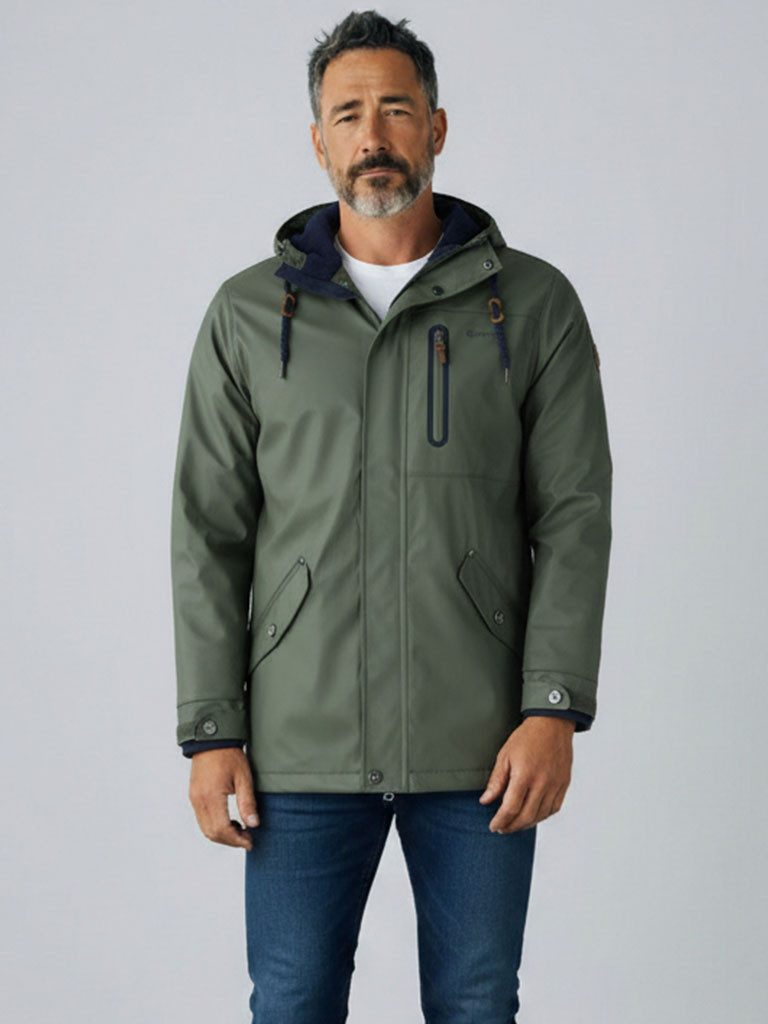 Dry Fashion Regenjacke Bergen Herren Jacke Regenmantel Bergen mit Innenfutter - wind- & wasserdicht