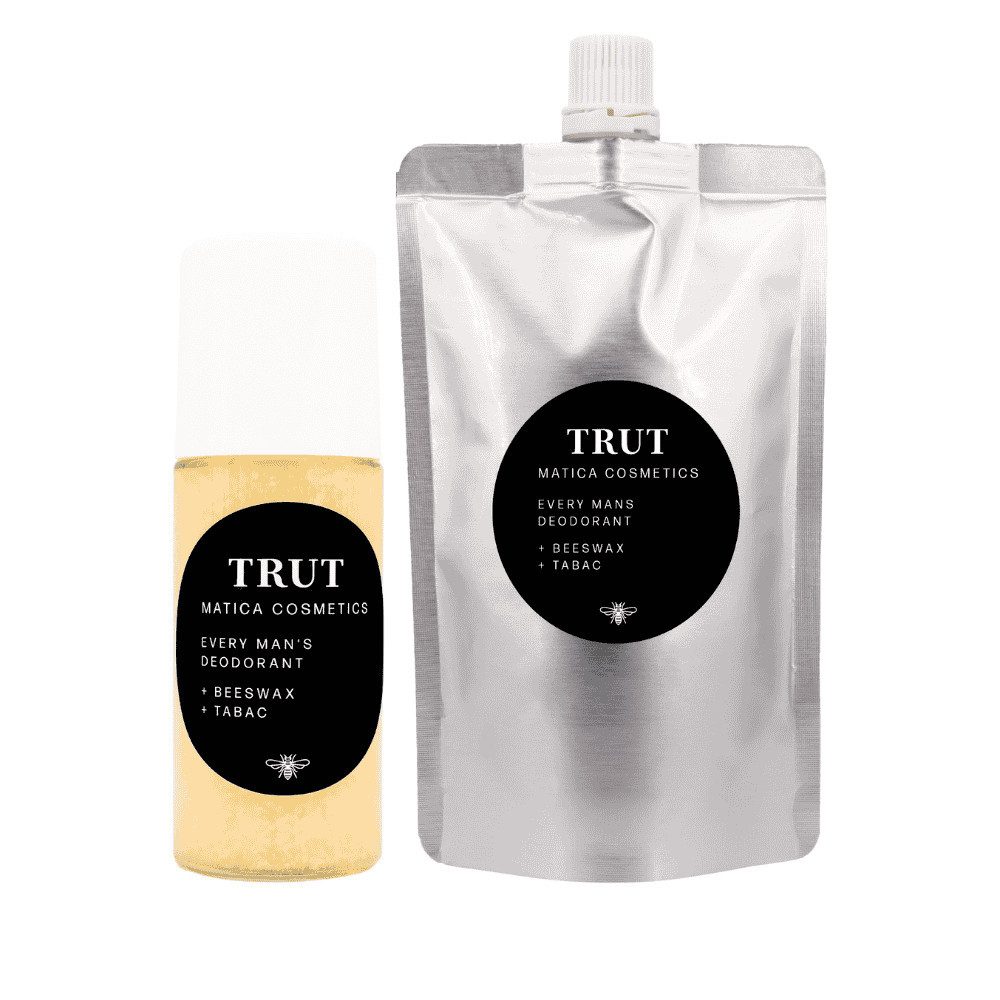 Matica Cosmetics Deo-Creme TRUT Deoroller Tabac & Nachfüllpack Natürliches Deo Set, 2-tlg., Handgefertigt in Deutschland