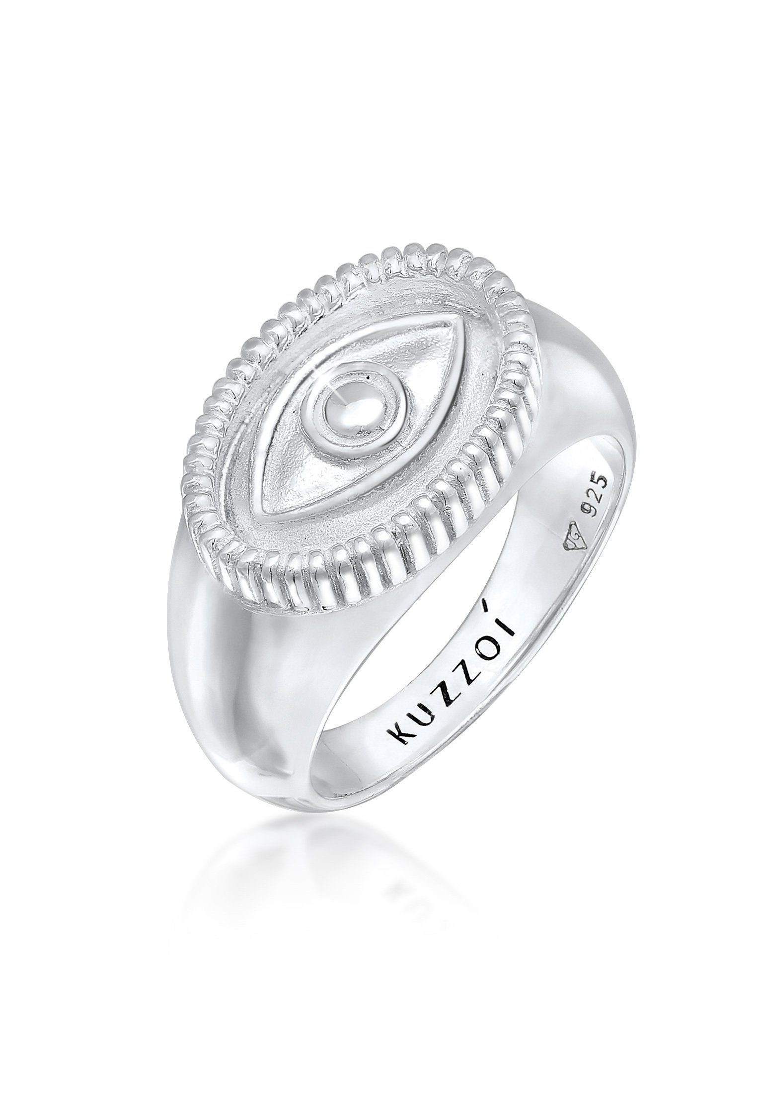 Kuzzoi Silberring Herren Eye 925 Silber, Schutzsymbol Evil Siegelring Siegelring