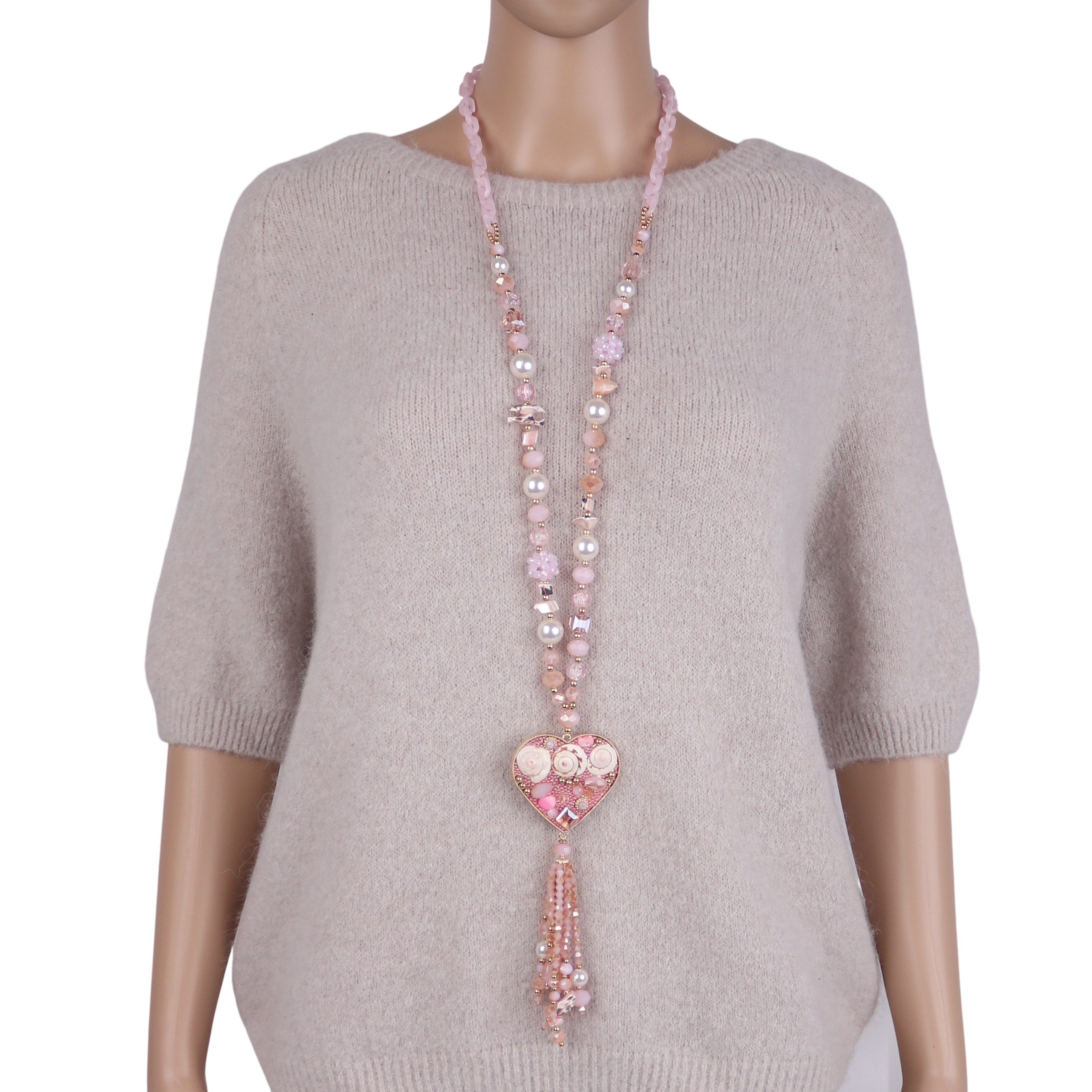 MIRROSI Lange Kette Damen Halskette mit elegantem Anhänger günstig online kaufen