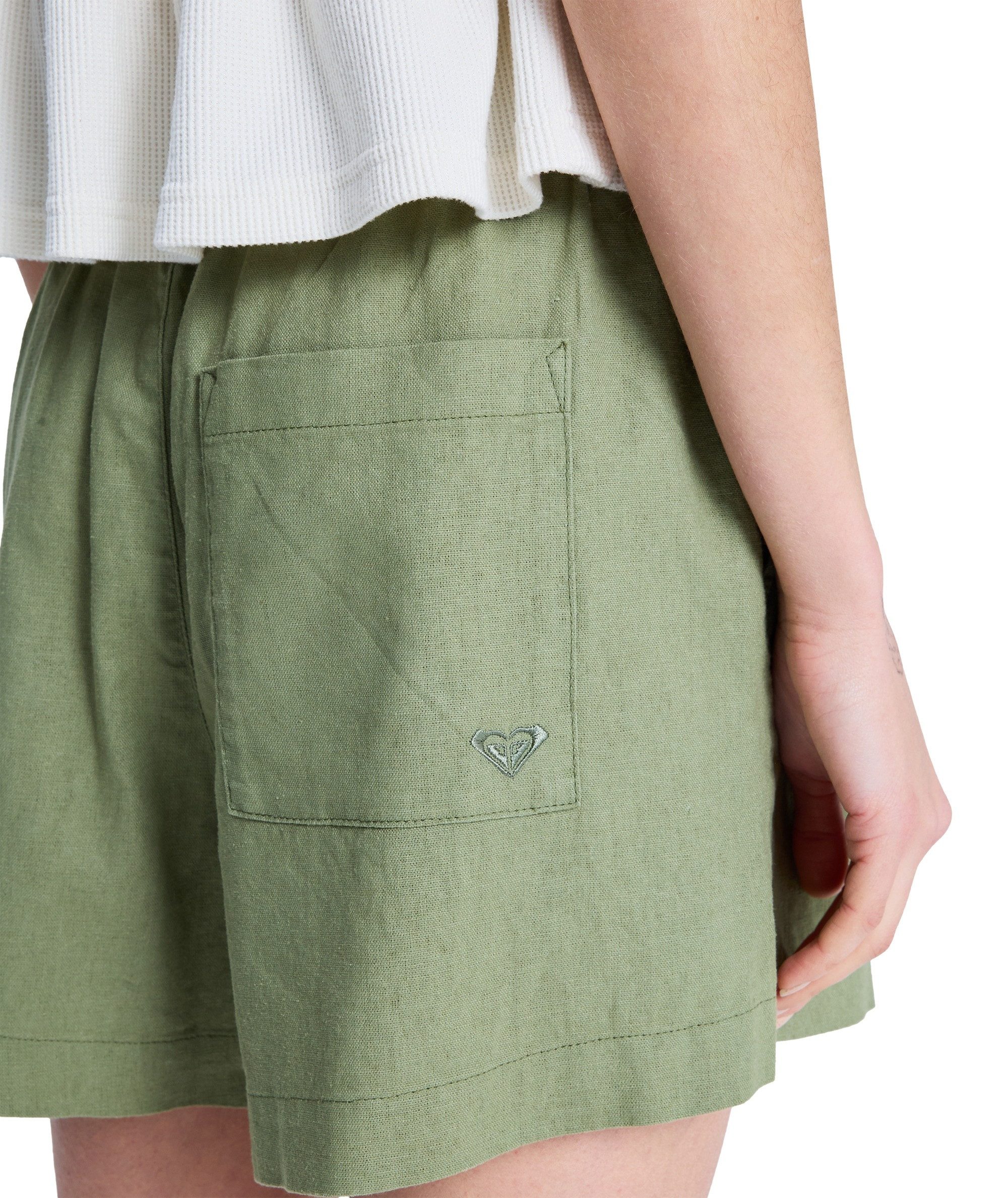 Roxy Shorts LEKEITIO BREAK MID aus Leinen und Viskose, leichtes Obermaterial – Bild 4 von 5