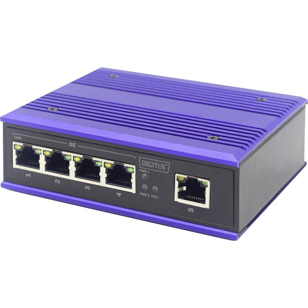 Digitus DN-650106 Industrial Ethernet Switch 8 Port 10 / 100 MBit/s Netzwerk-Switch