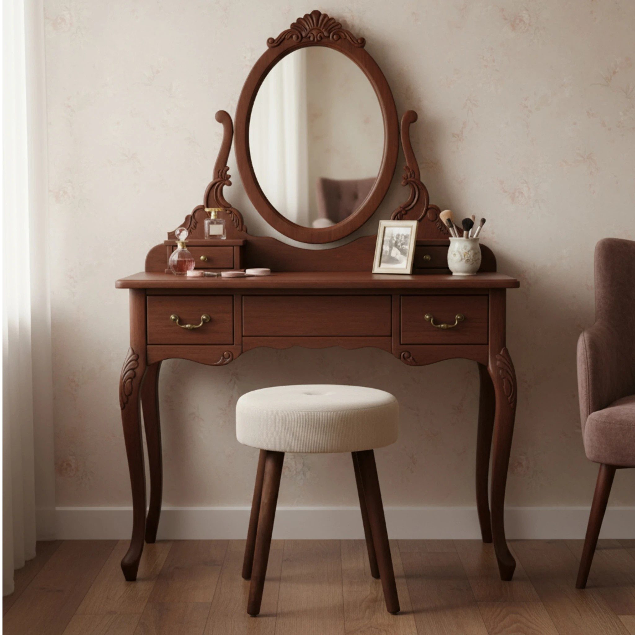 Meinposten Polsterhocker Hocker Fußhocker Cord Holzbeine günstig online kaufen