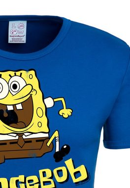 LOGOSHIRT T-Shirt Spongebob - Jumping mit Spongebob-Print und kurzen Ärmeln