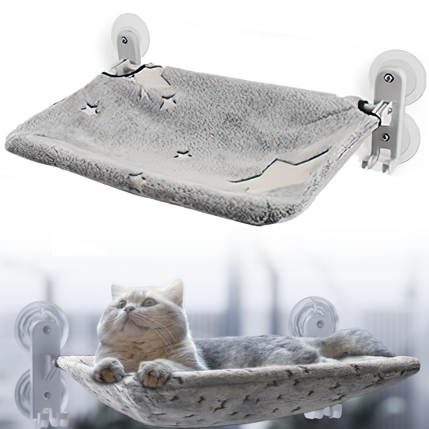 SURFOU Katzen-Hängematte Fensterliege für Katzen 30*60cm Hängematte Katze K günstig online kaufen