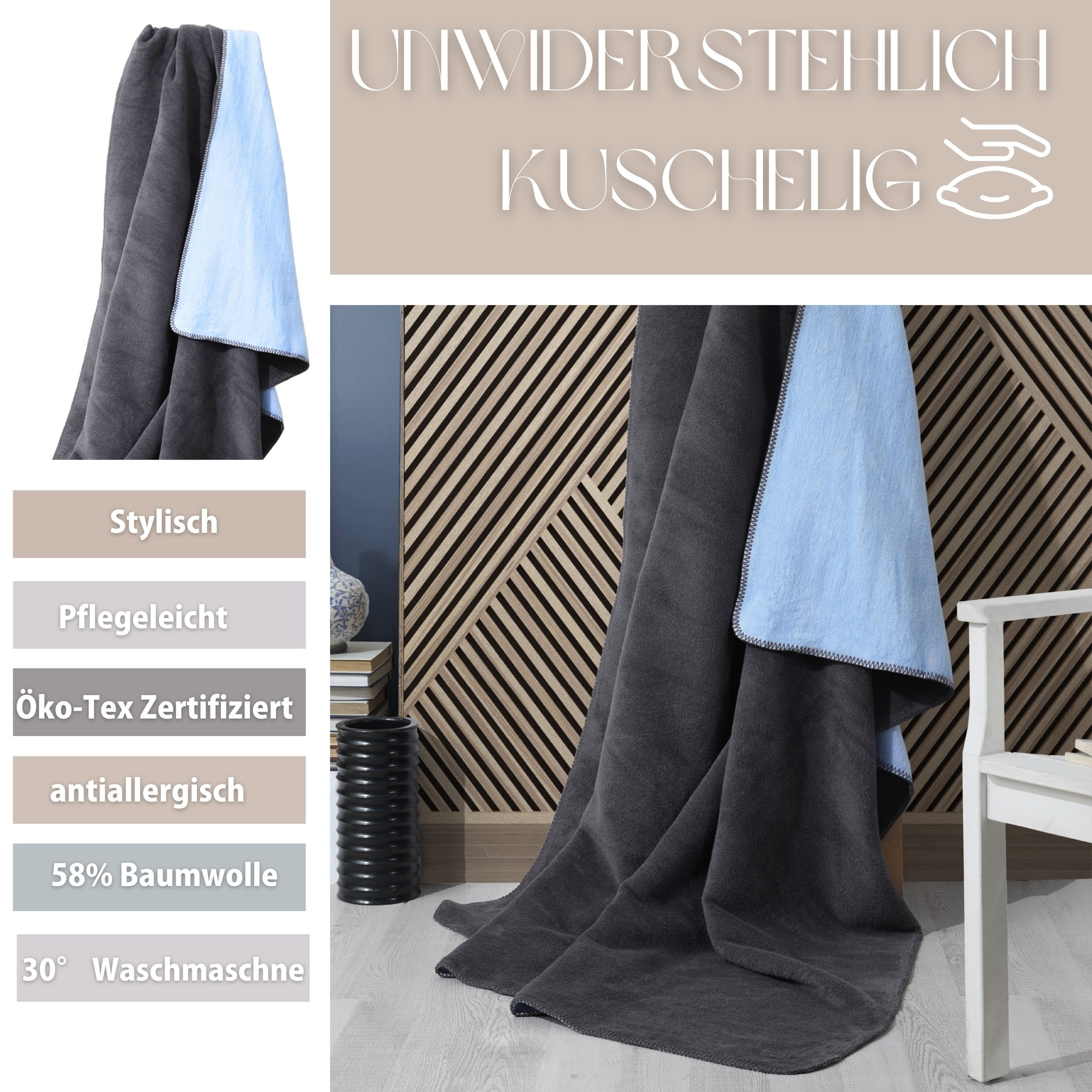 Plaid Plaid Kuscheldecke flauschig Tagesdecke, Baumwolldecke hochwertige, S günstig online kaufen