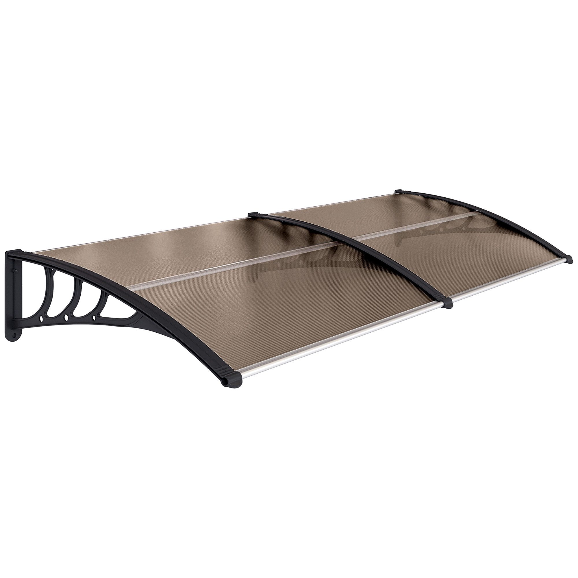 furnicato Vordach Doppelvordach 75L x 195B x 23H cm in Braun (1 St)