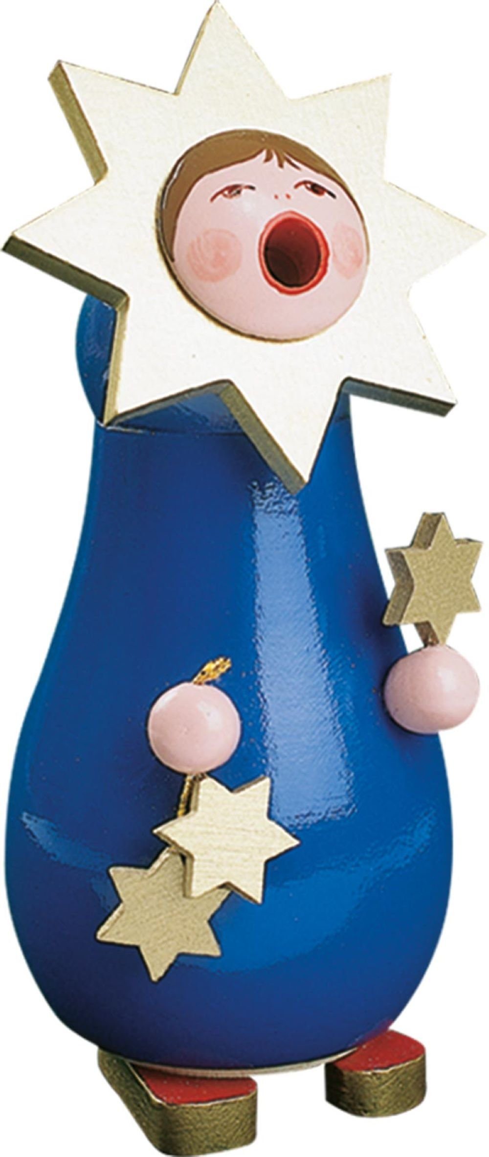 Richard Glaesser Räuchermännchen Rauchfigur Stern, Höhe 12 cm, Handwerkskunst original Erzgebirge