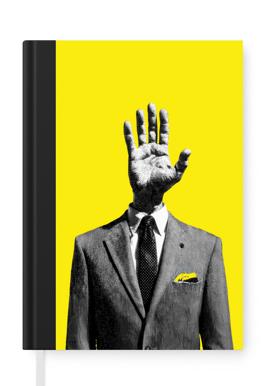 MuchoWow Notizbuch Anzug - Hand - Gelb, Notebook, Notizblock a5, Tagebuch, Journal Liniert