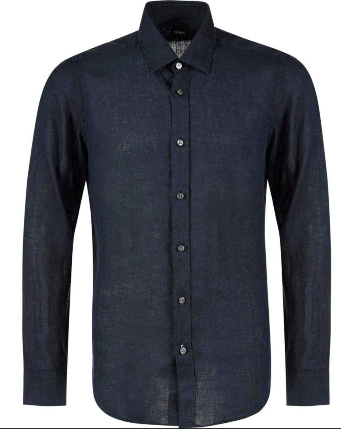 BOSS Leinenhemd Herren Hemd Lukas Pure Natural Regular Fit Aus reinem Leinen für saisonalen Komfort