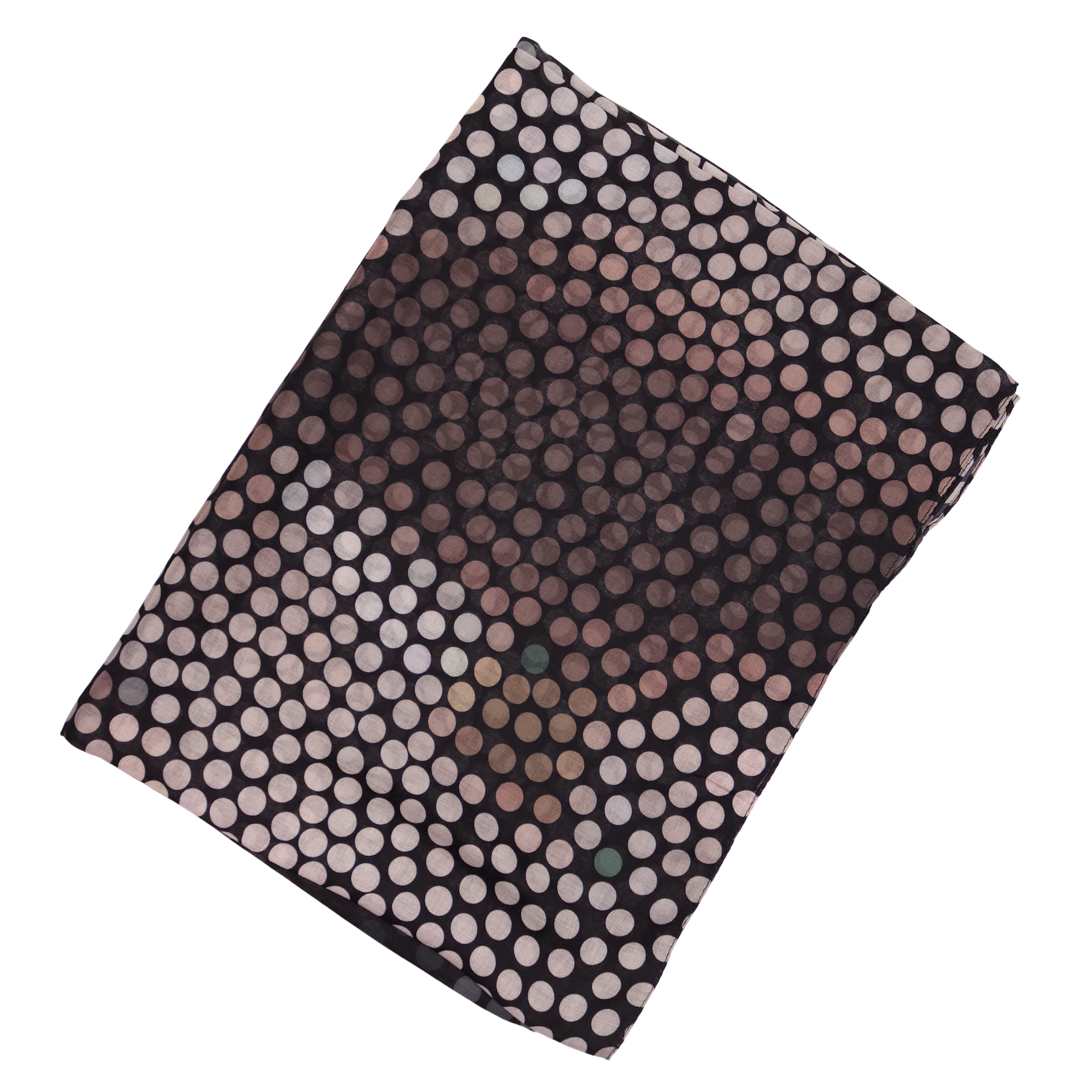 MIRROSI Loop Damen Schal Weich aus 100% Viskose Groß, Schlauchschal, Punktenmuster, (ca.60x80cm, zweimal um den Hals wickelbar), Damen Halstuch Stola ideal für  – Bild 3 von 4