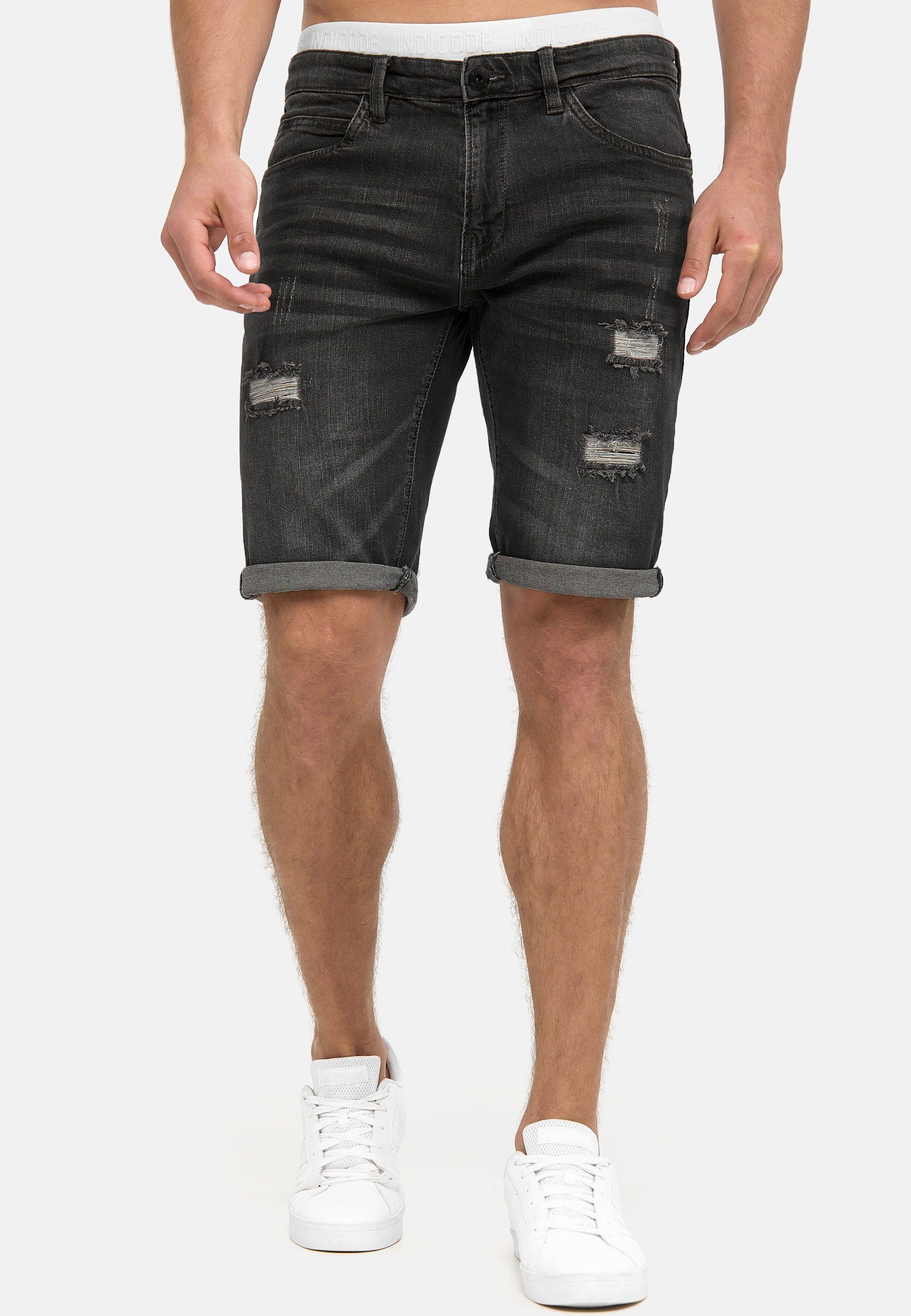 Indicode Jeansshorts Herren Caden Jeans Shorts Herrenshorts mit 5 Taschen, günstig online kaufen