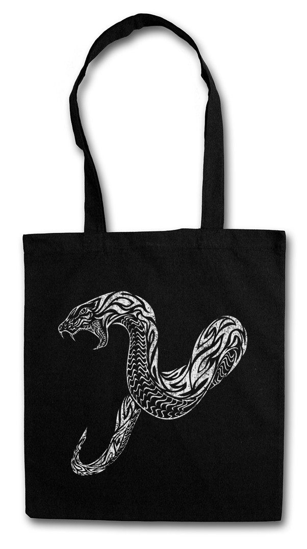 Beuteltasche Tribal Snake Stofftasche Schlange Tattoo Oldschool Flash Artist Studio