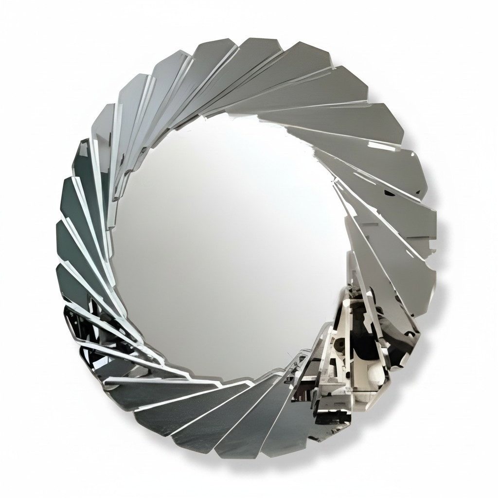 JVmoebel Wandspiegel Grauer Glas Spiegel für modernes Wohnen und stilvolle Akzente (1-St), Made in Europe