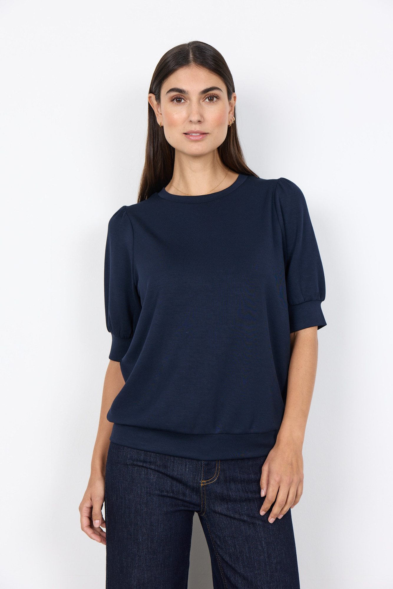 soyaconcept Kurzarmbluse SC-BANU 83 aus Viskosemischung, Regular Fit