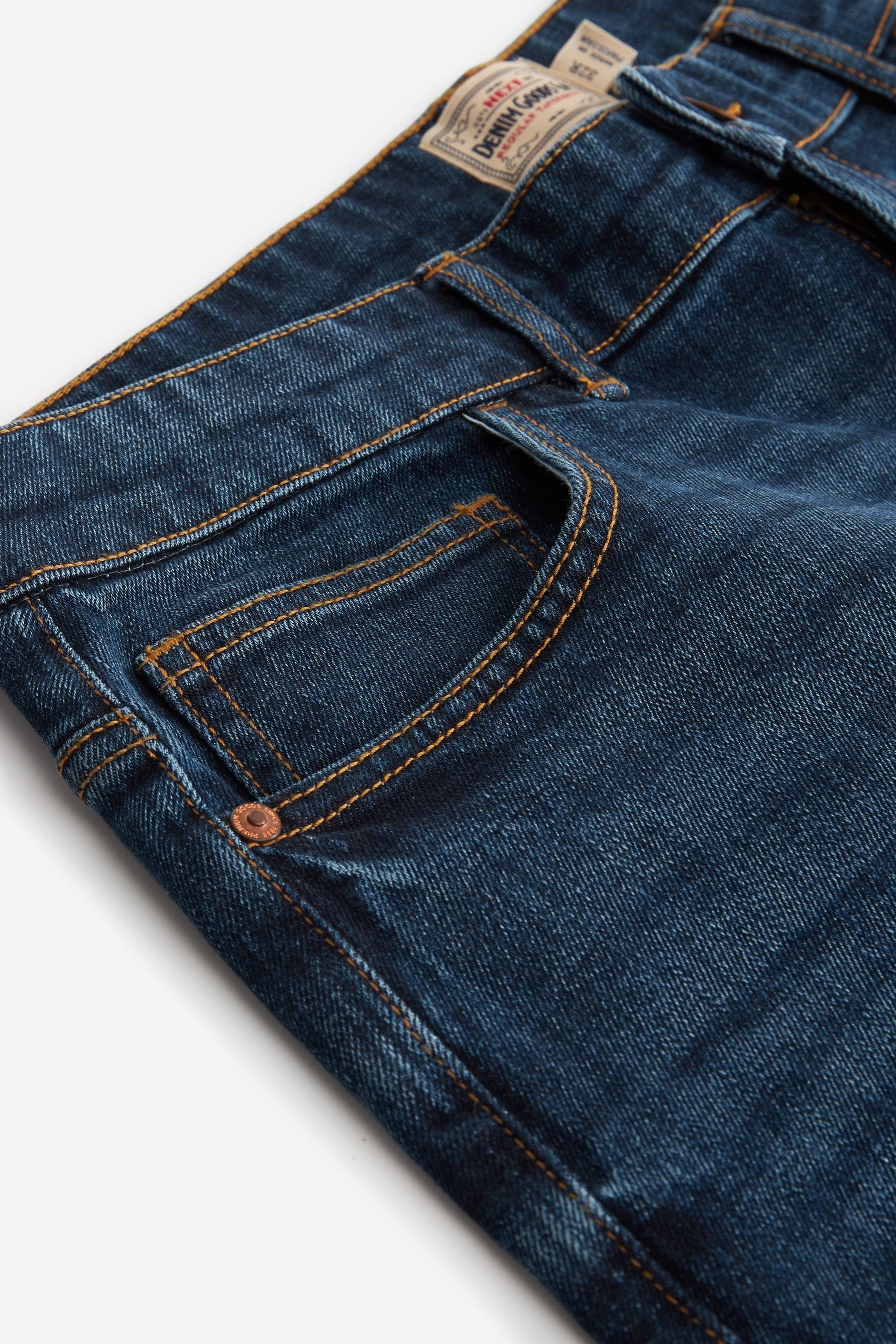 mit Regular Next Regular-fit-Jeans Jeans (1-tlg) Stretch Blue Vintage Fit