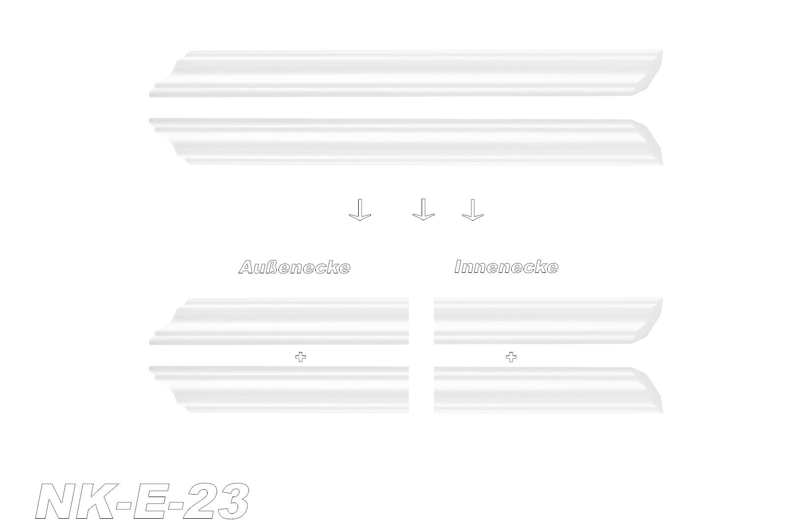marbet design Stuckleiste E-23, Innen- & Außenecke (1 Stück), XPS Styropor günstig online kaufen