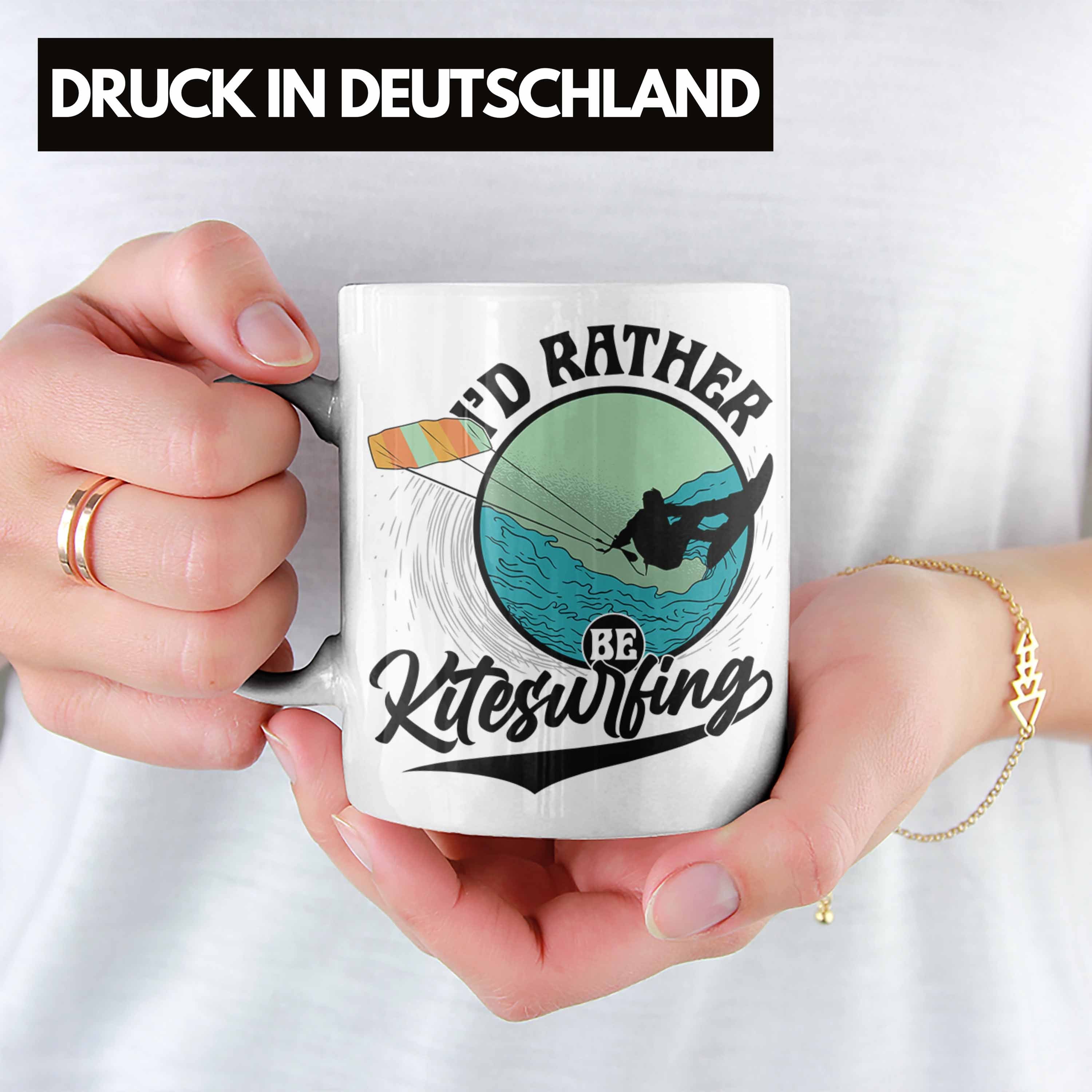 Be Rather Weiss Tasse Geschenkidee Kitesurfing K Trendation für Geschenk I'd Tasse Kitesurfer